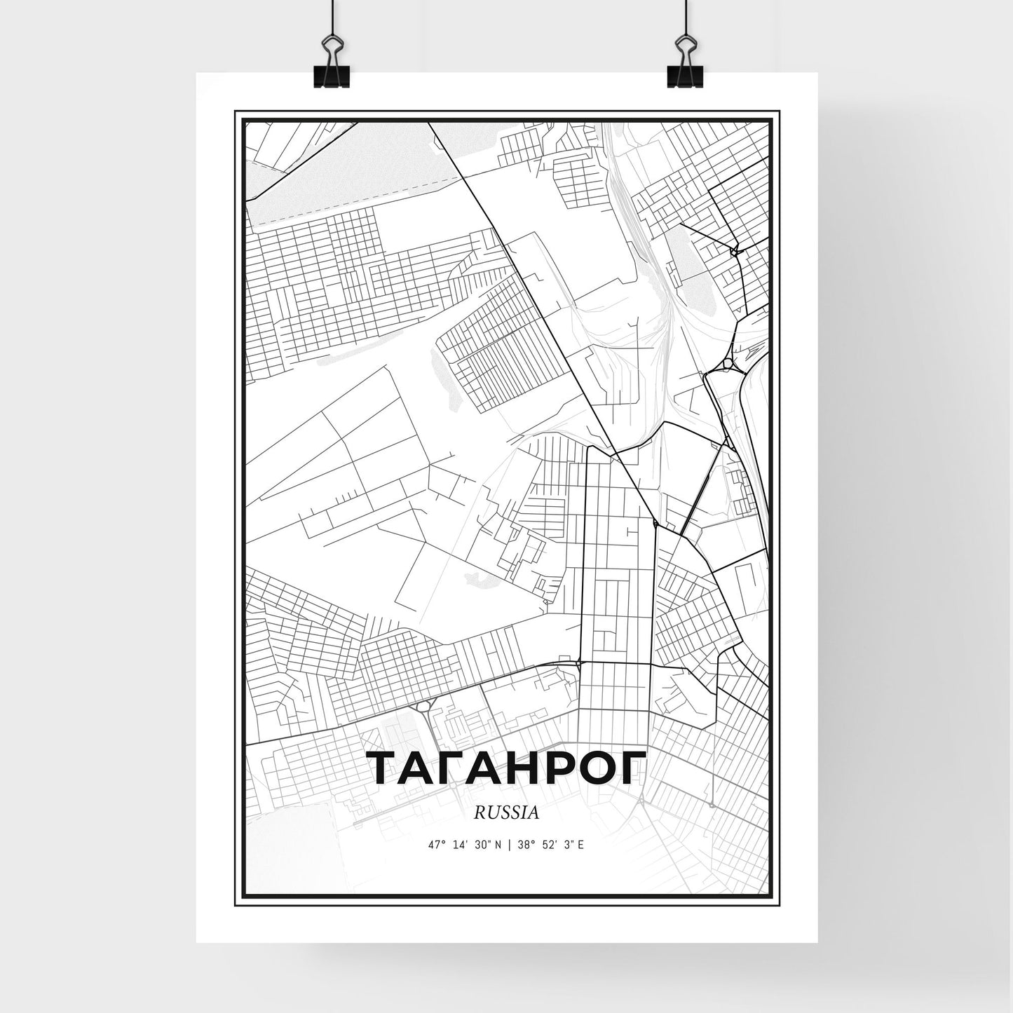 Taganrog Russia - Premium City Map Poster