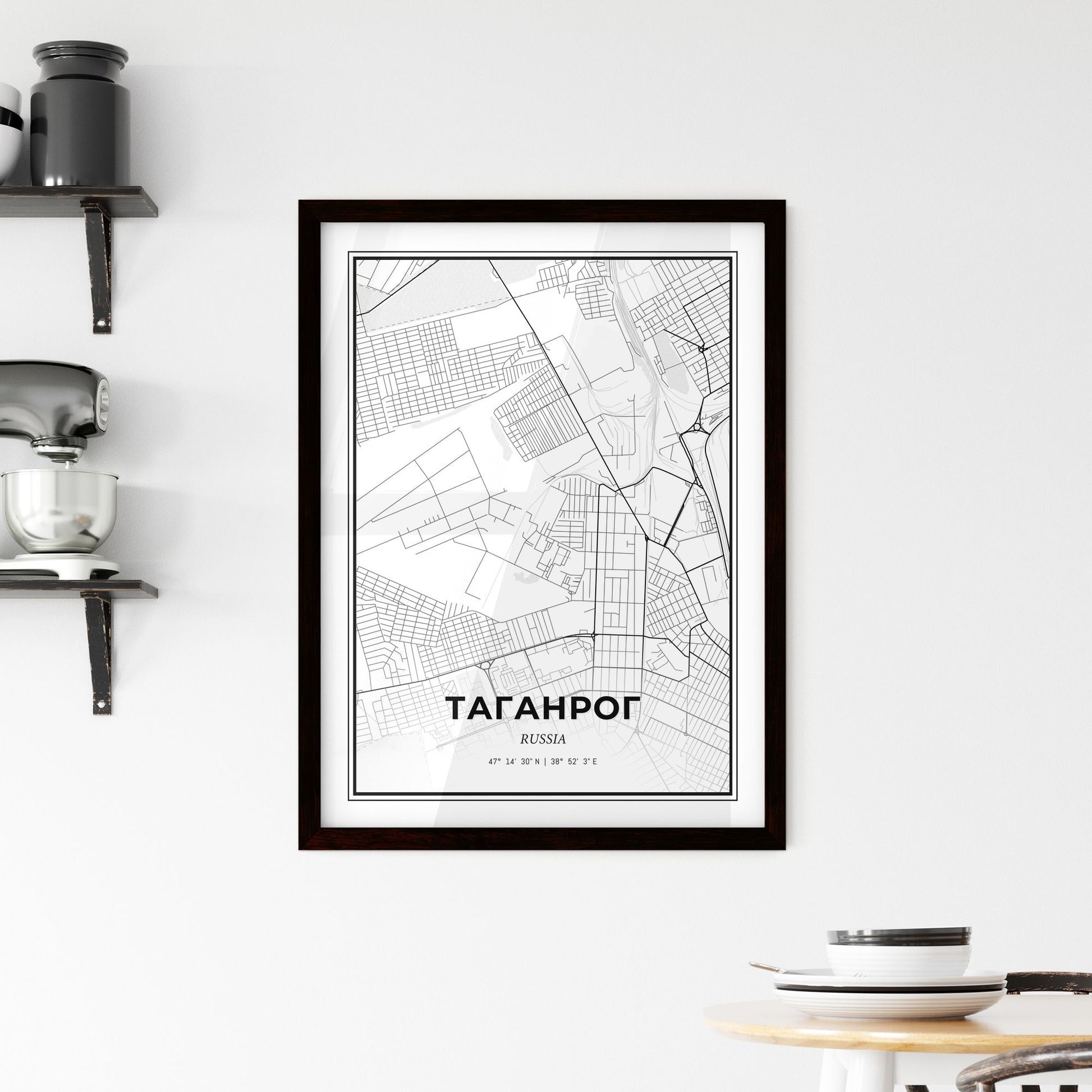 Taganrog Russia - Minimal City Map