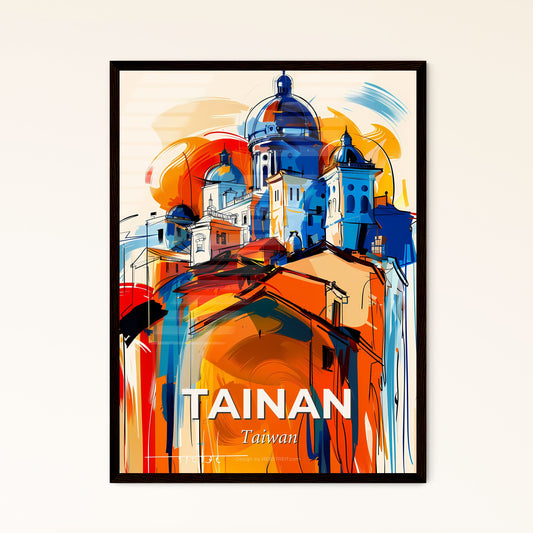 Vibrant Tainan, Taiwan - A Painting Of A Building