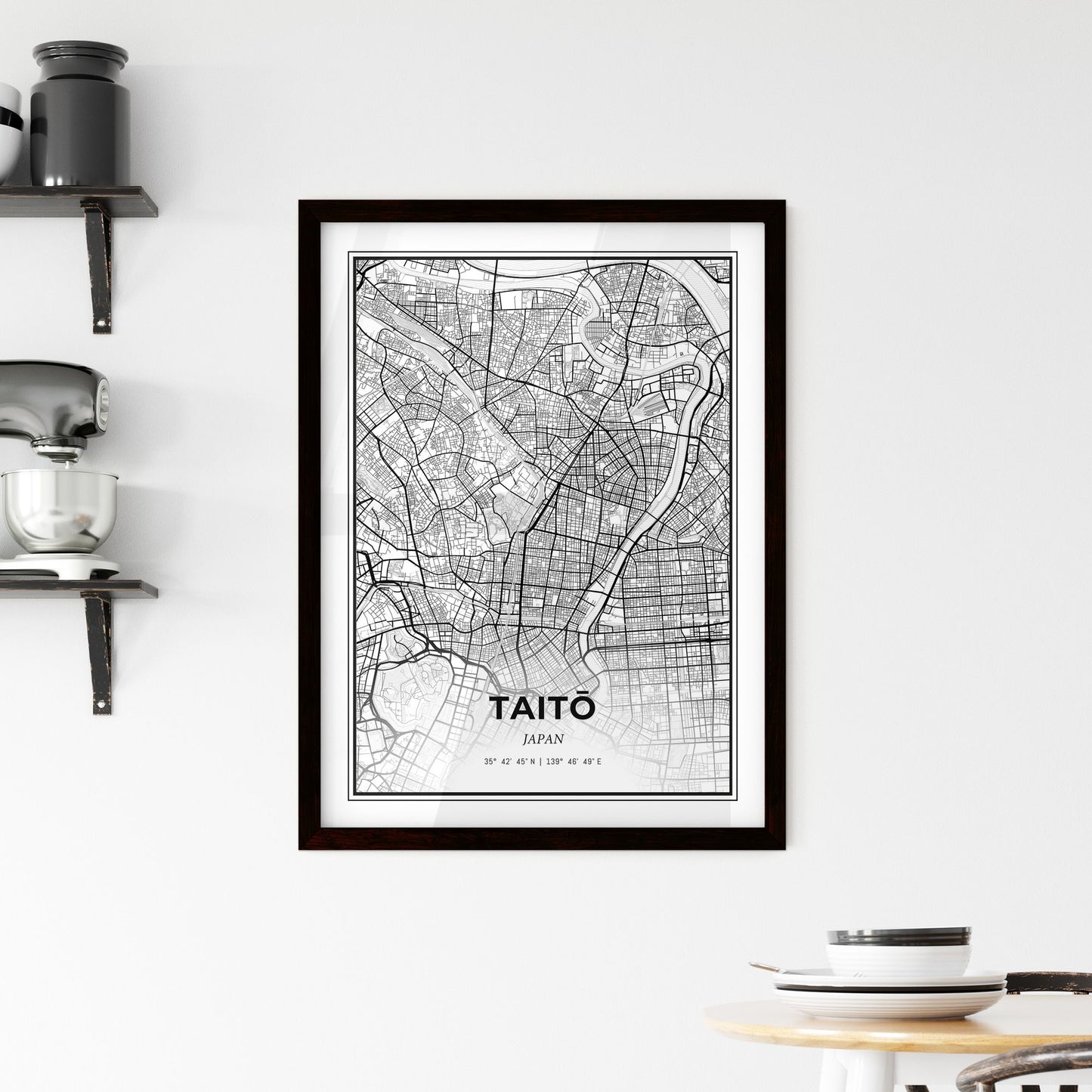 Taitō Japan - Minimal City Map