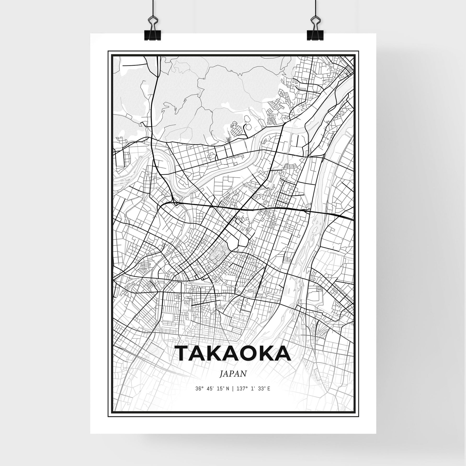 Takaoka Japan - Premium City Map Poster