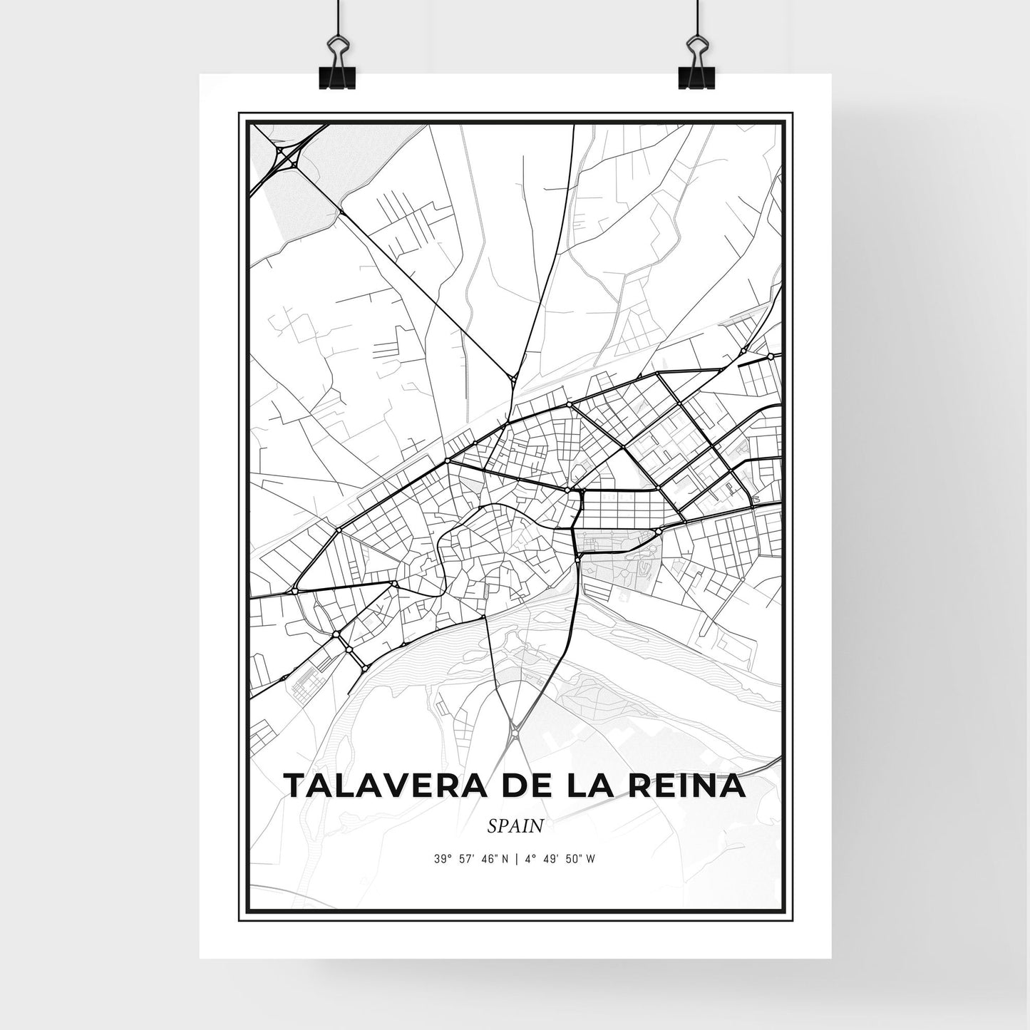 Talavera de la Reina Spain - Premium City Map Poster