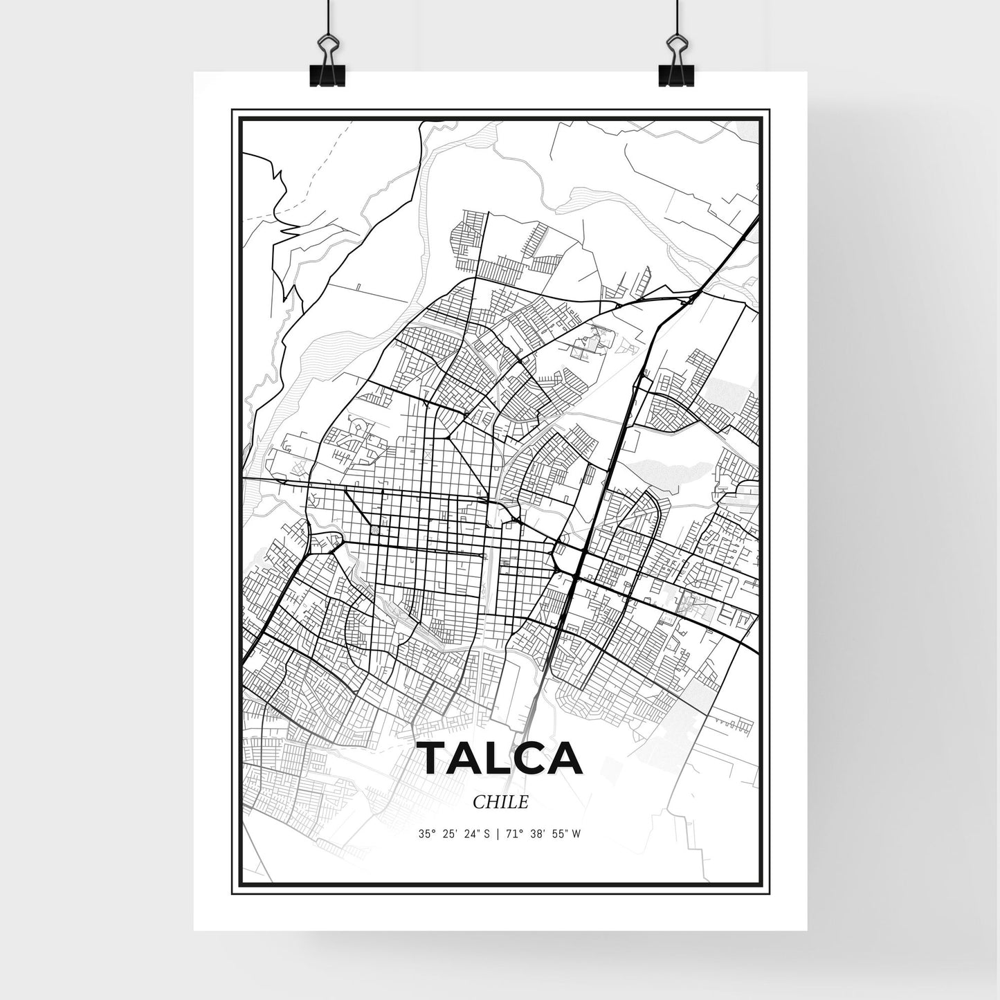 Talca Chile - Premium City Map Poster