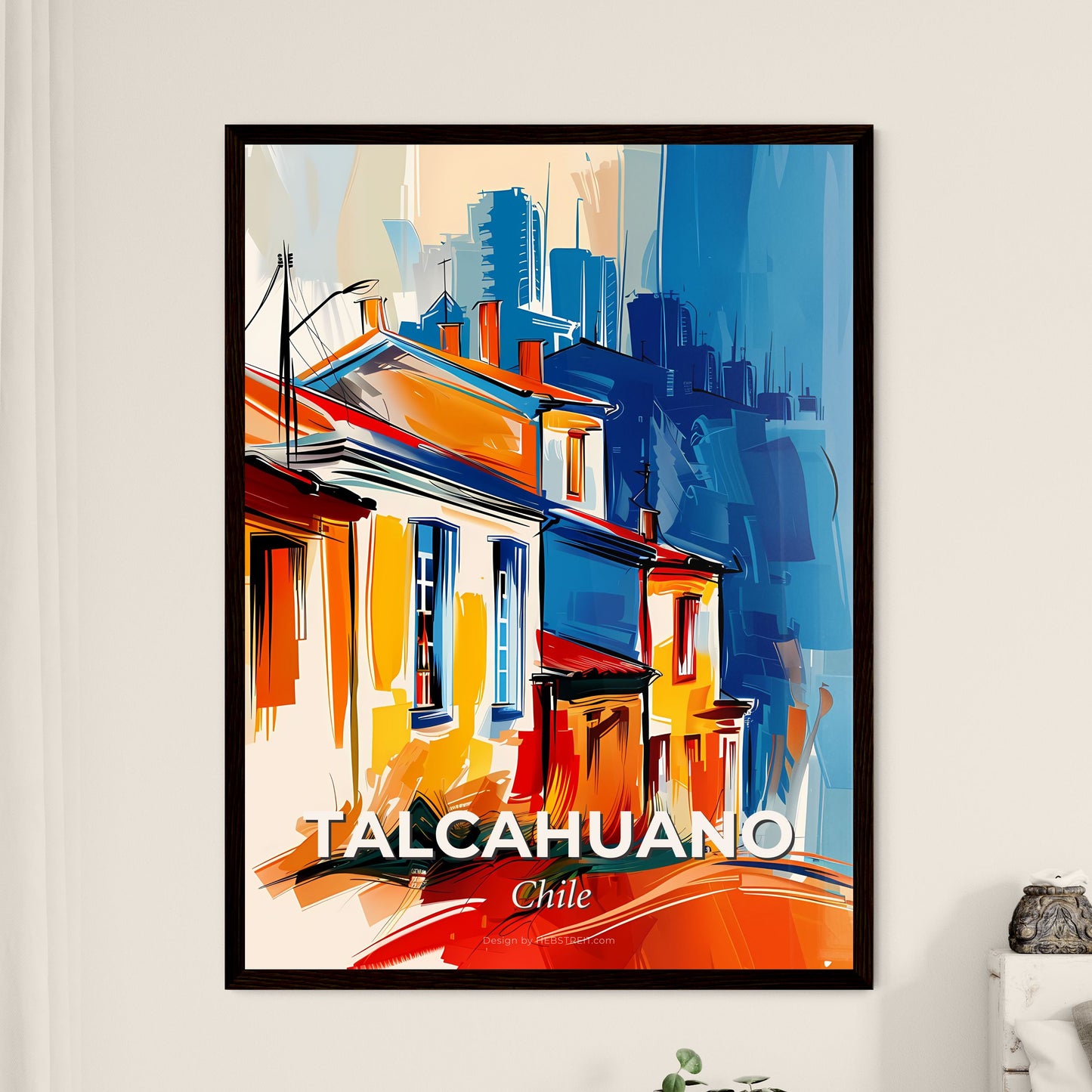 Vibrant Talcahuano, Chile - A Painting Of A Building