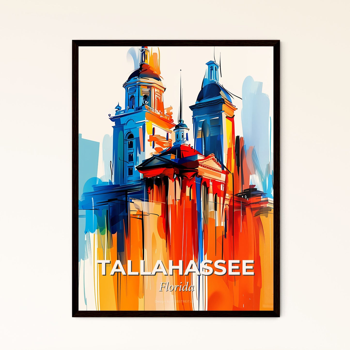 Vibrant Tallahassee, Florida - A Painting Of A Building