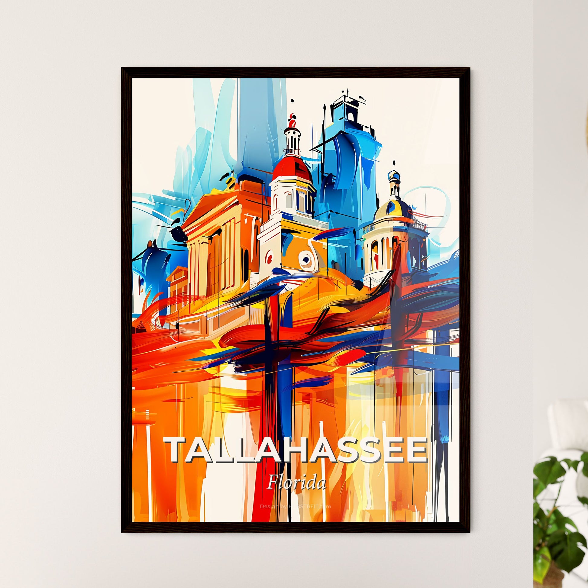 Vibrant Tallahassee, Florida - A Painting Of A Building