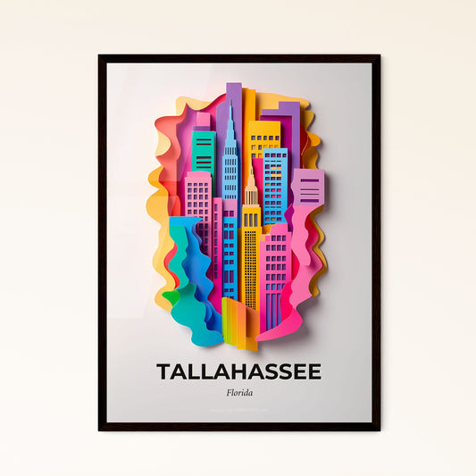 Vivid Tallahassee, Florida, Papercut Print