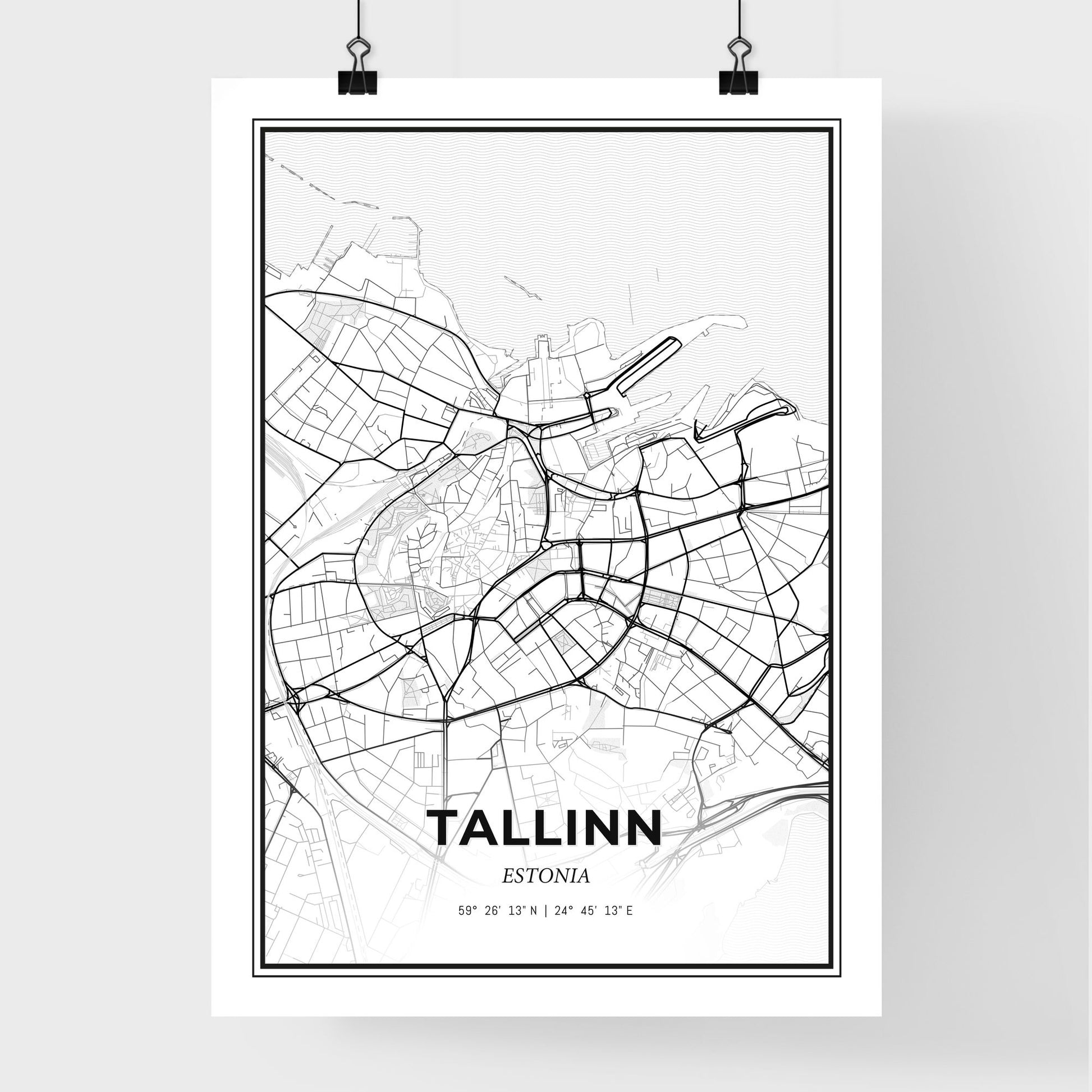 Tallinn Estonia - Premium City Map Poster