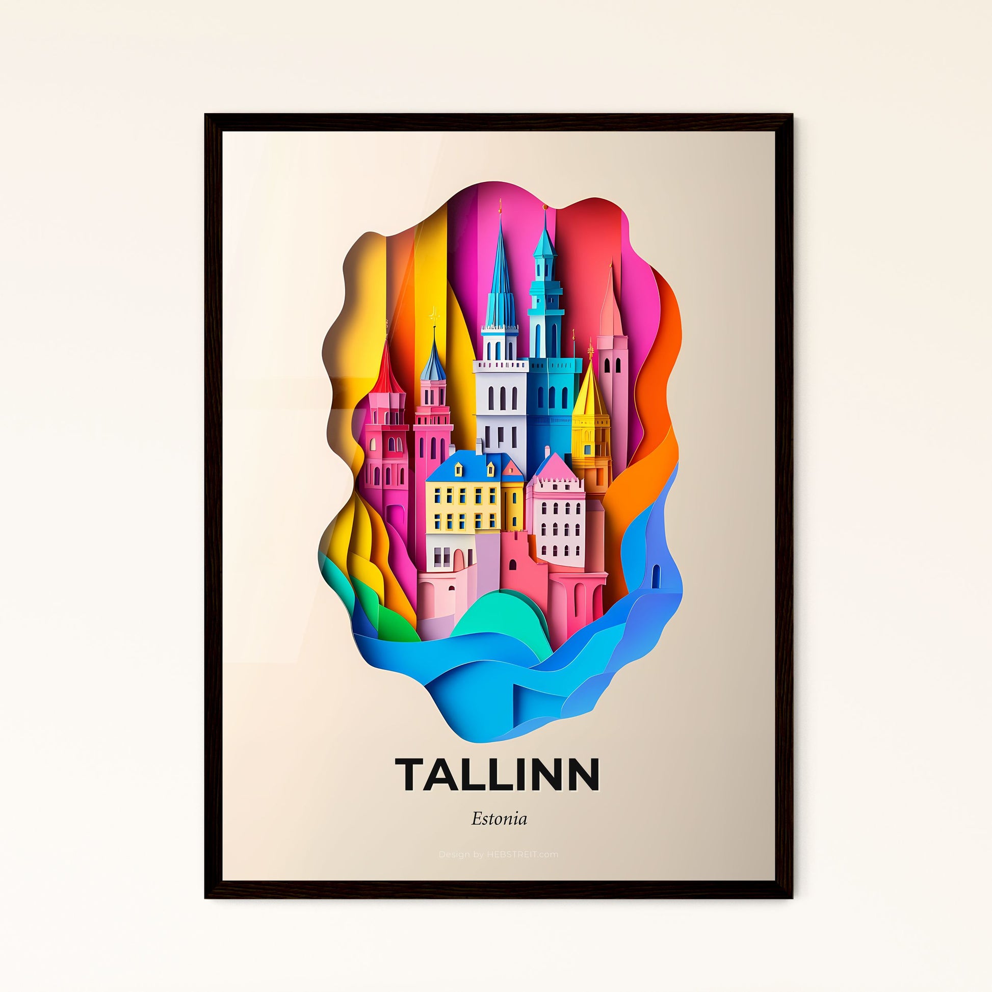 Vivid Tallinn, Estonia - a colorful city with a rainbow colored sky