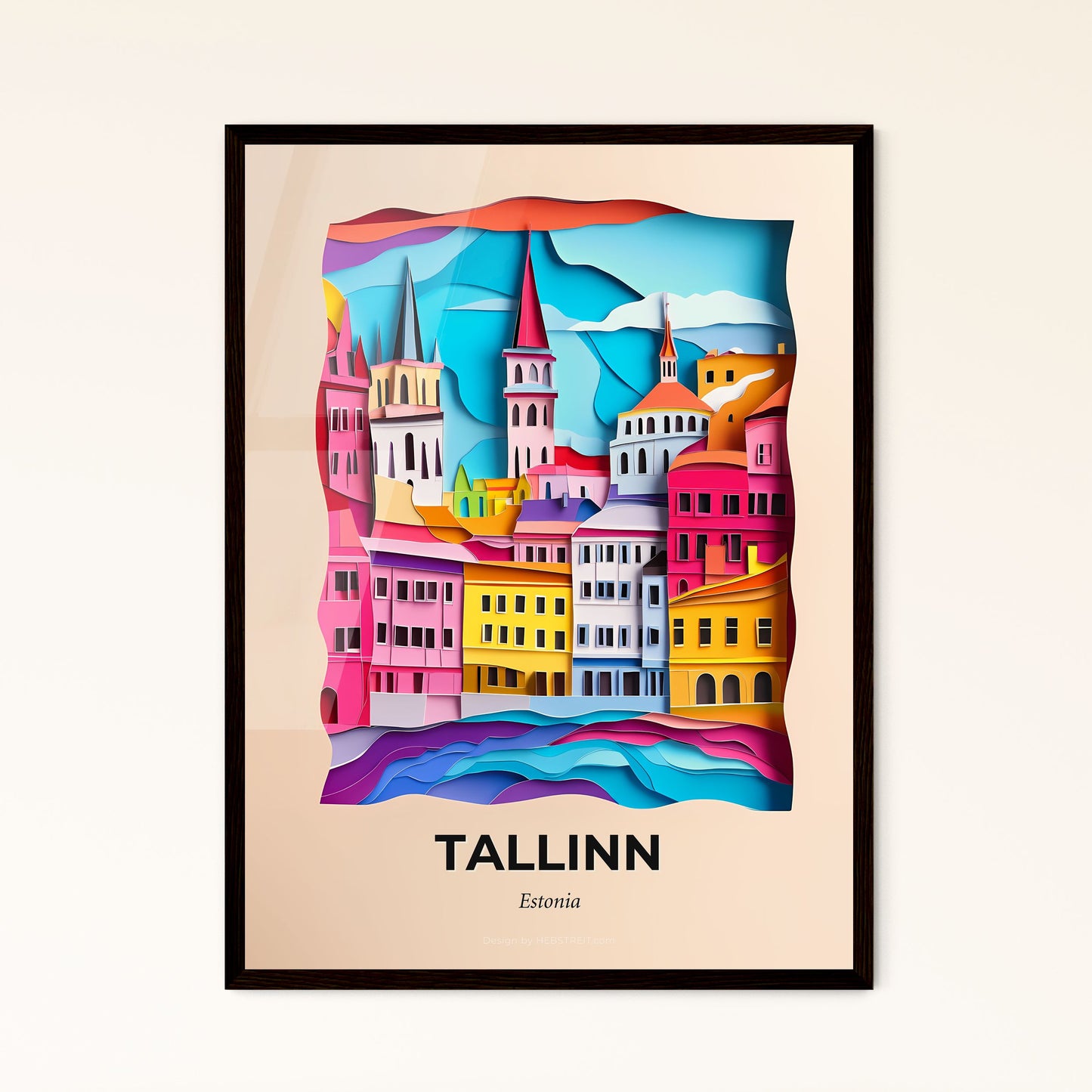 Vivid Tallinn, Estonia - a city with a clock tower