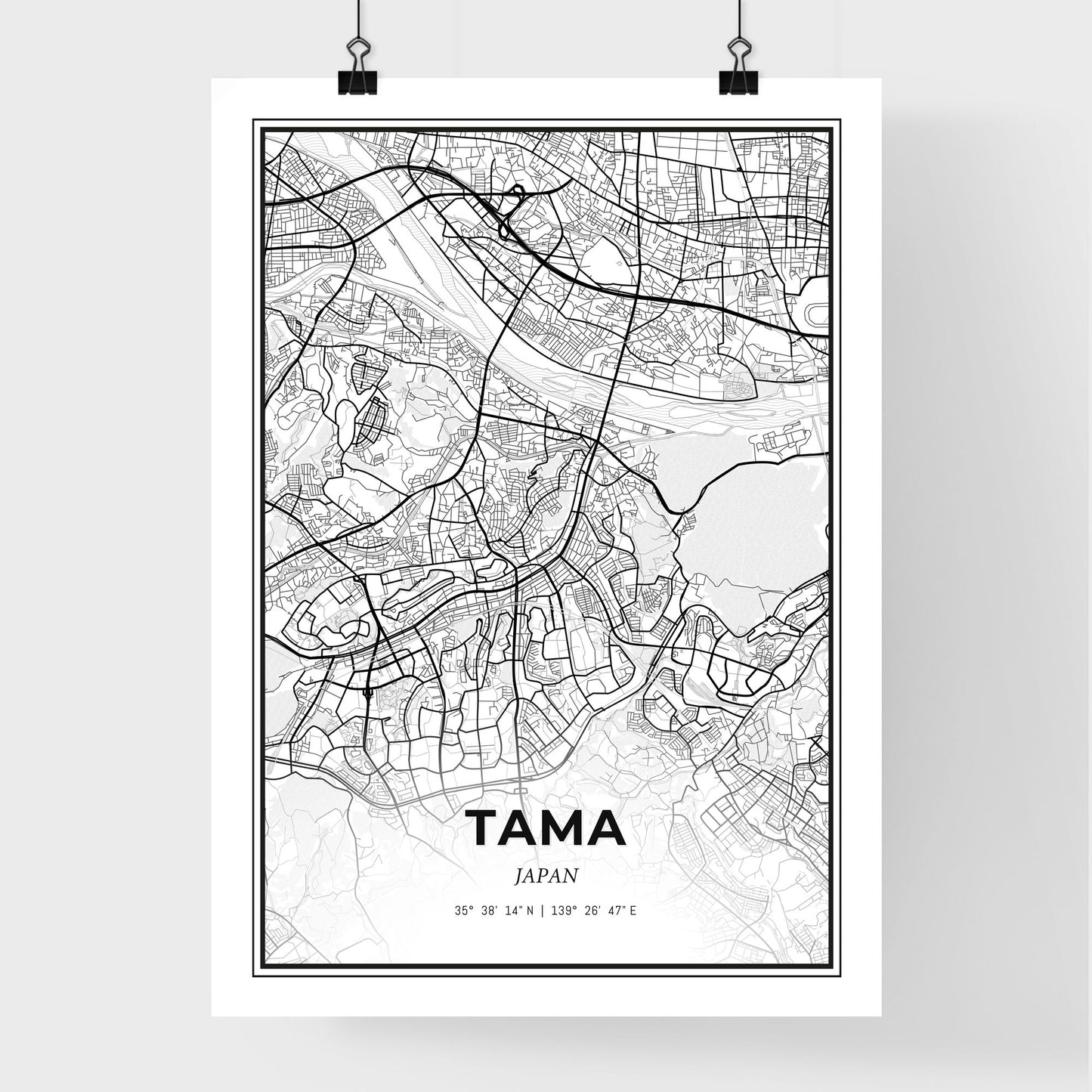 Tama Japan - Premium City Map Poster