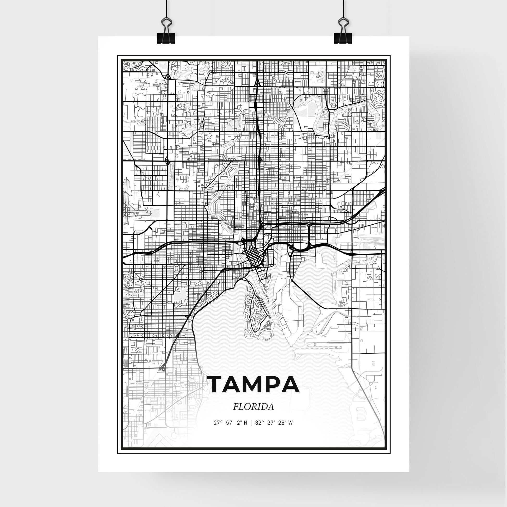 Tampa Florida - Premium City Map Poster