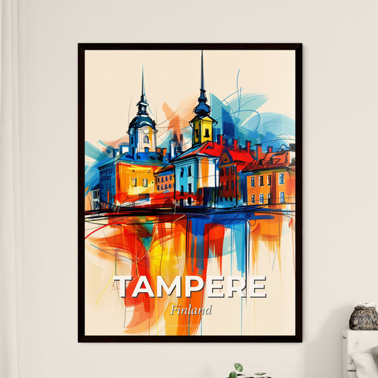 Vibrant Tampere, Finland - A Colorful Painting Of A City