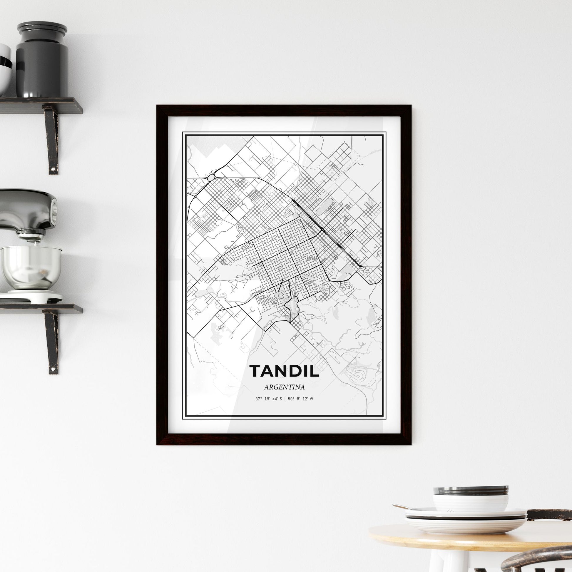 Tandil Argentina - Minimal City Map