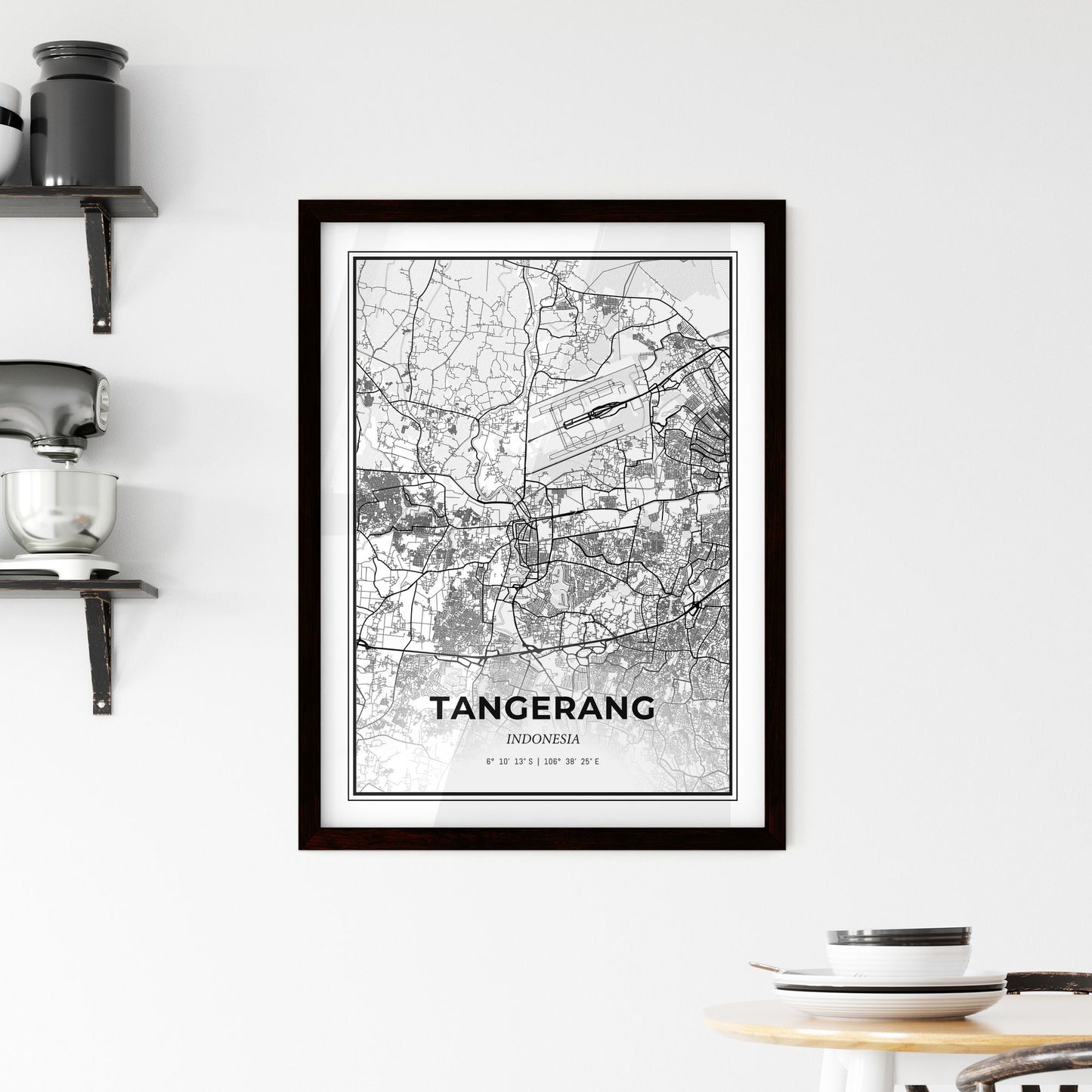 Tangerang Indonesia - Minimal City Map