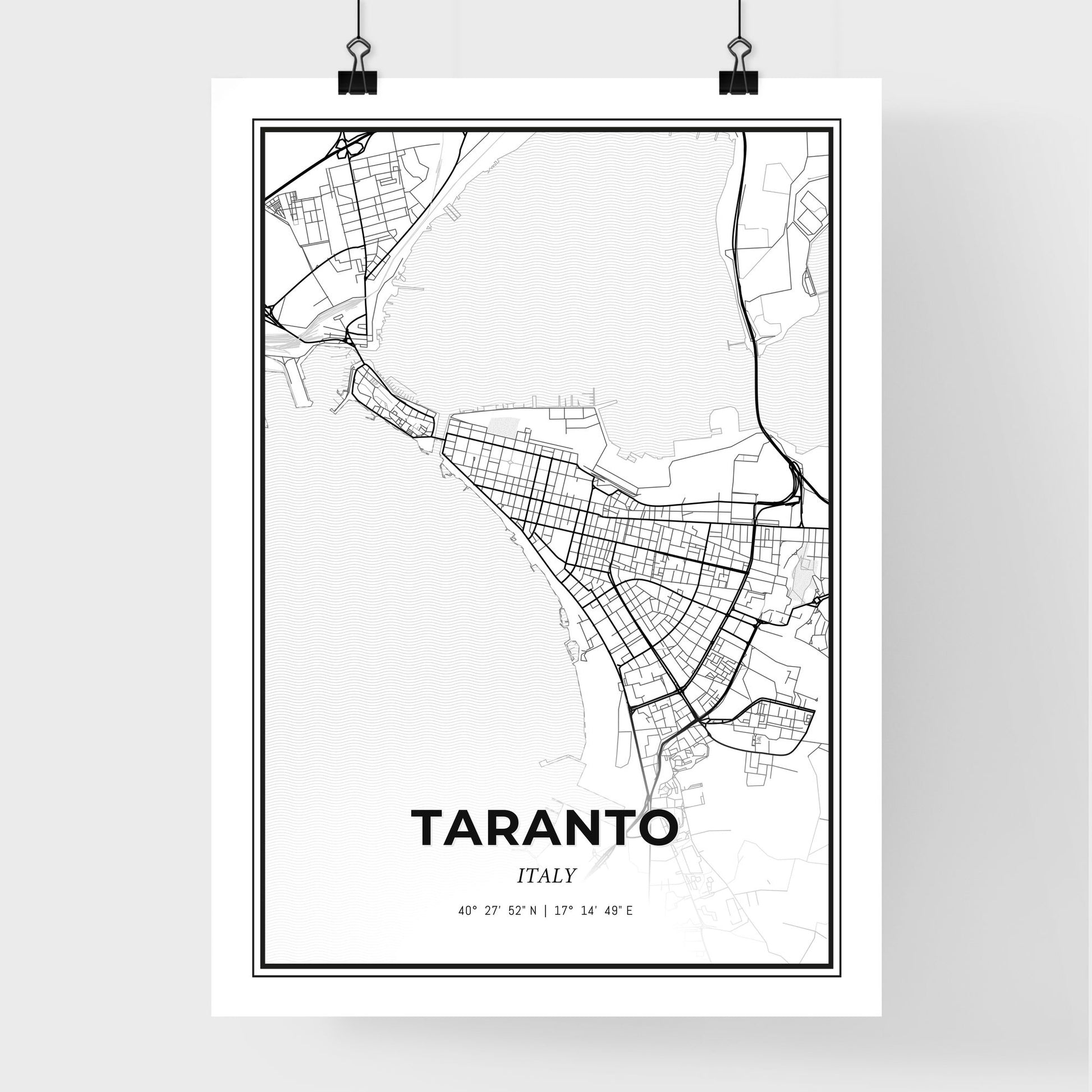 Taranto Italy - Premium City Map Poster