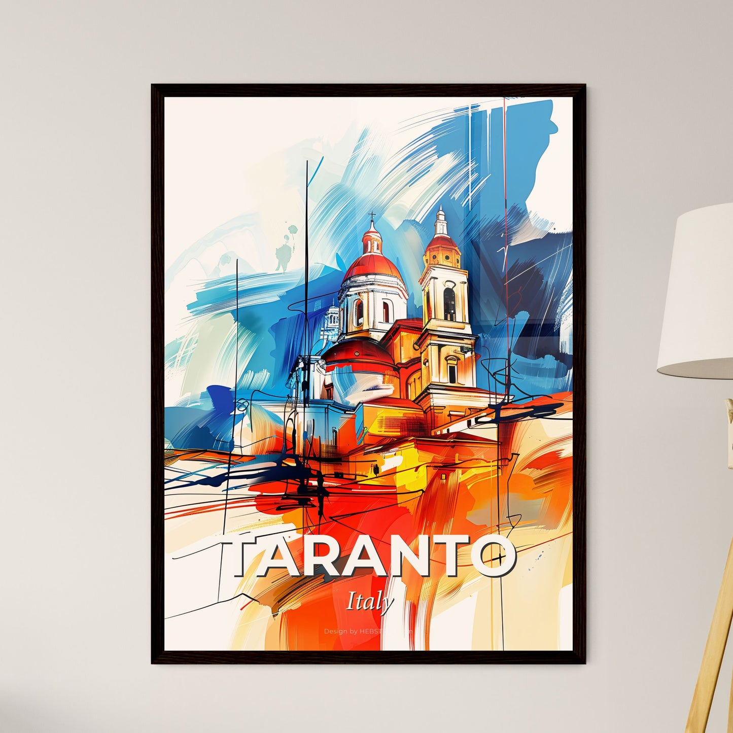 Vibrant Taranto , Italy - A Painting Of A Building