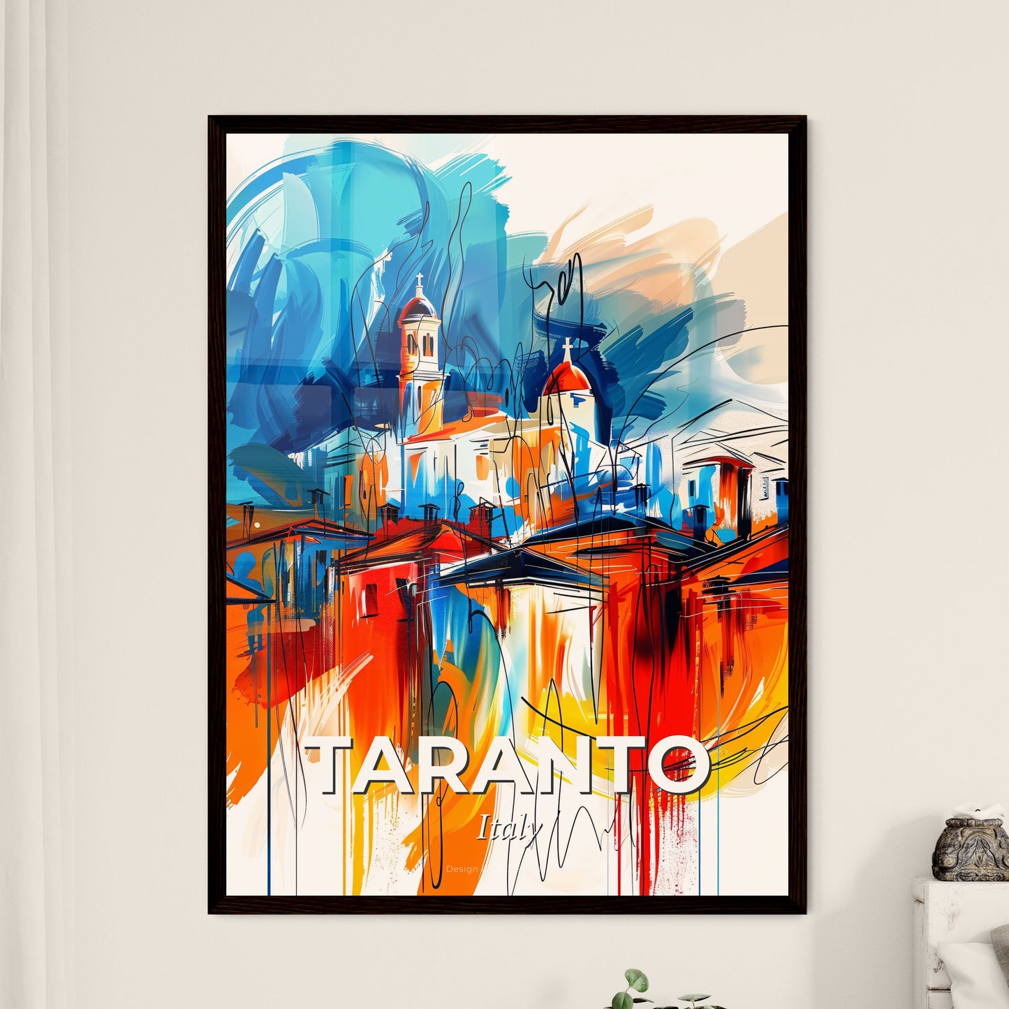 Vibrant Taranto , Italy - A Painting Of A City