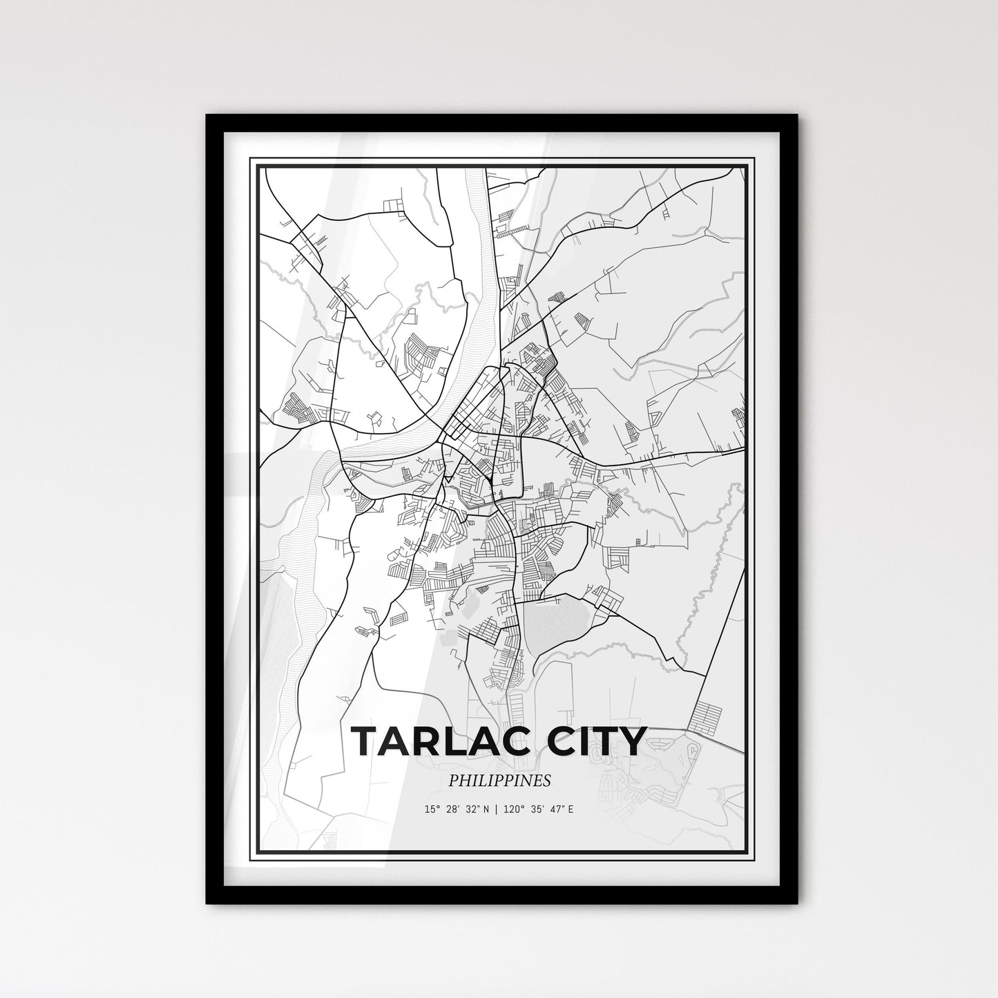 Tarlac City Philippines - Scandinavian Style City Map for Modern Home Decor