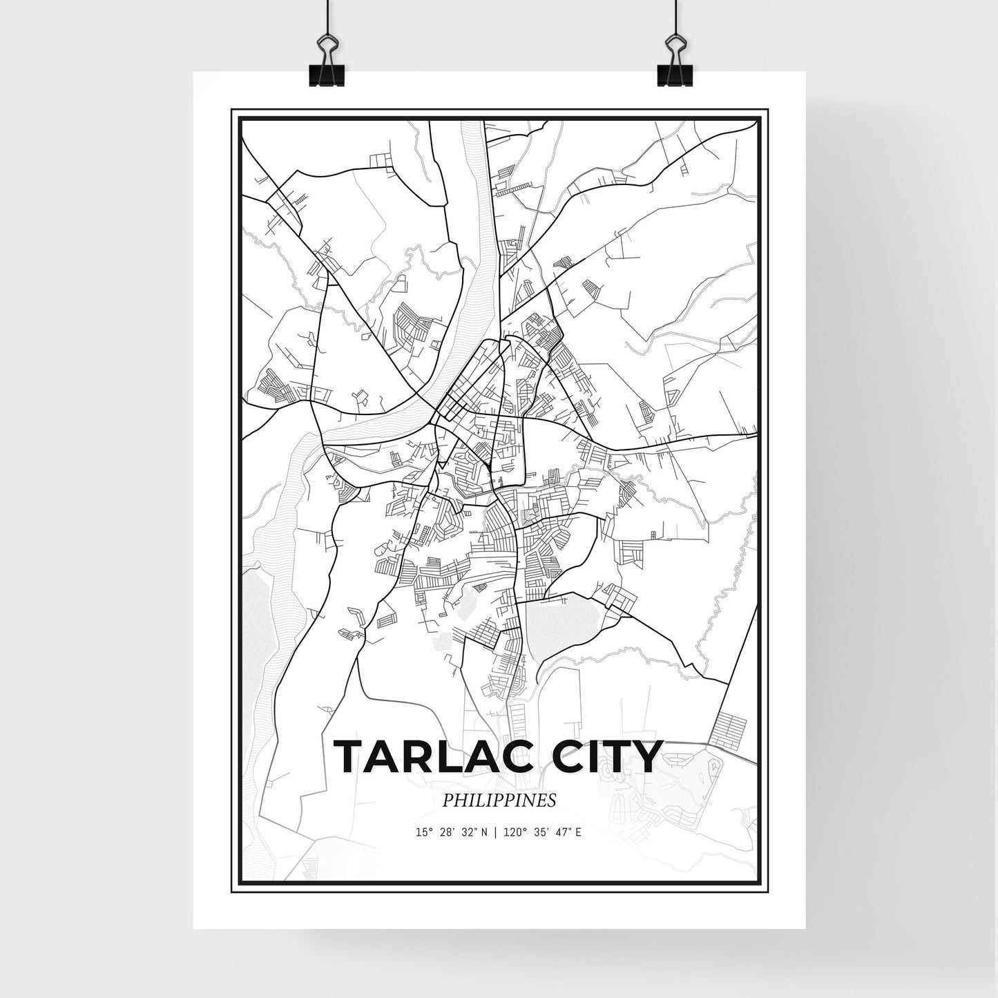 Tarlac City Philippines - Premium City Map Poster