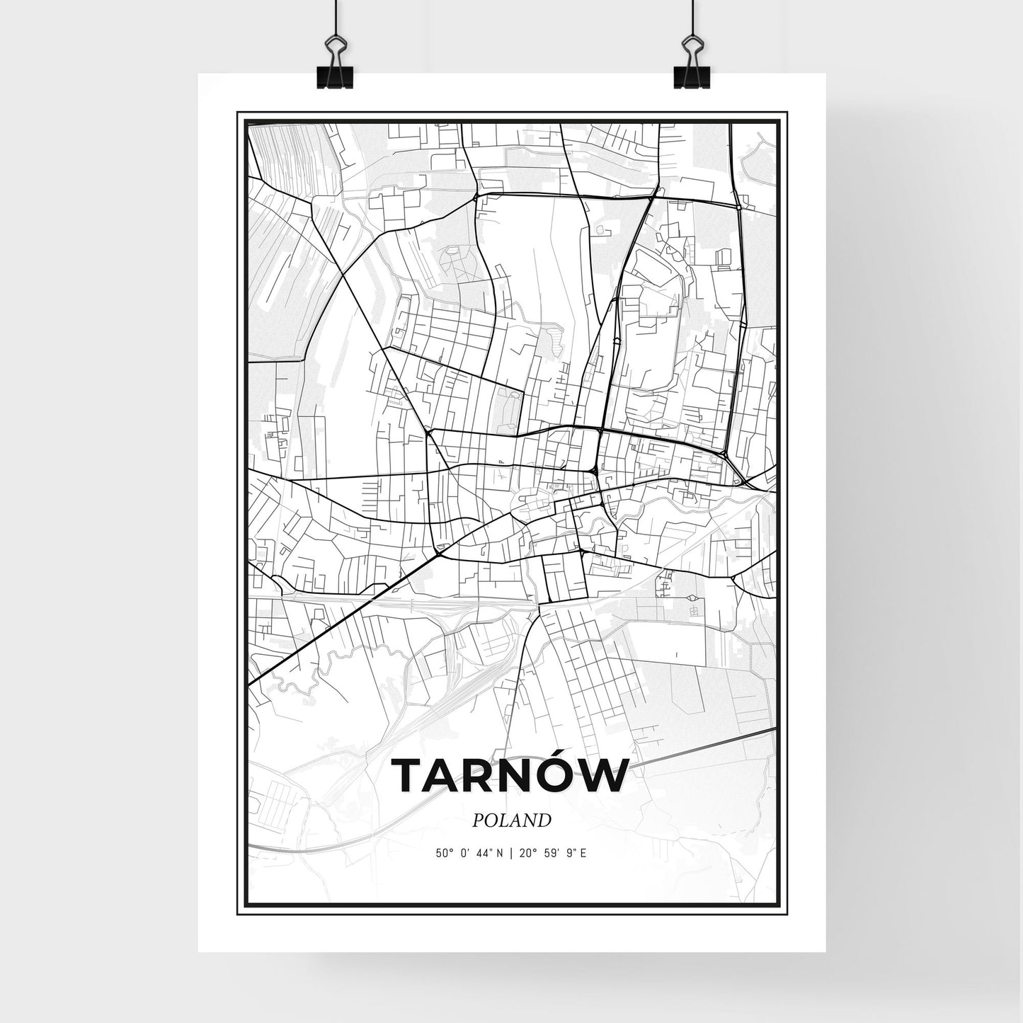 Tarnów Poland - Premium City Map Poster