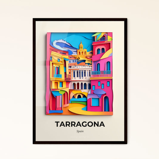 Vivid Tarragona, Spain - a colorful cityscape with a large building