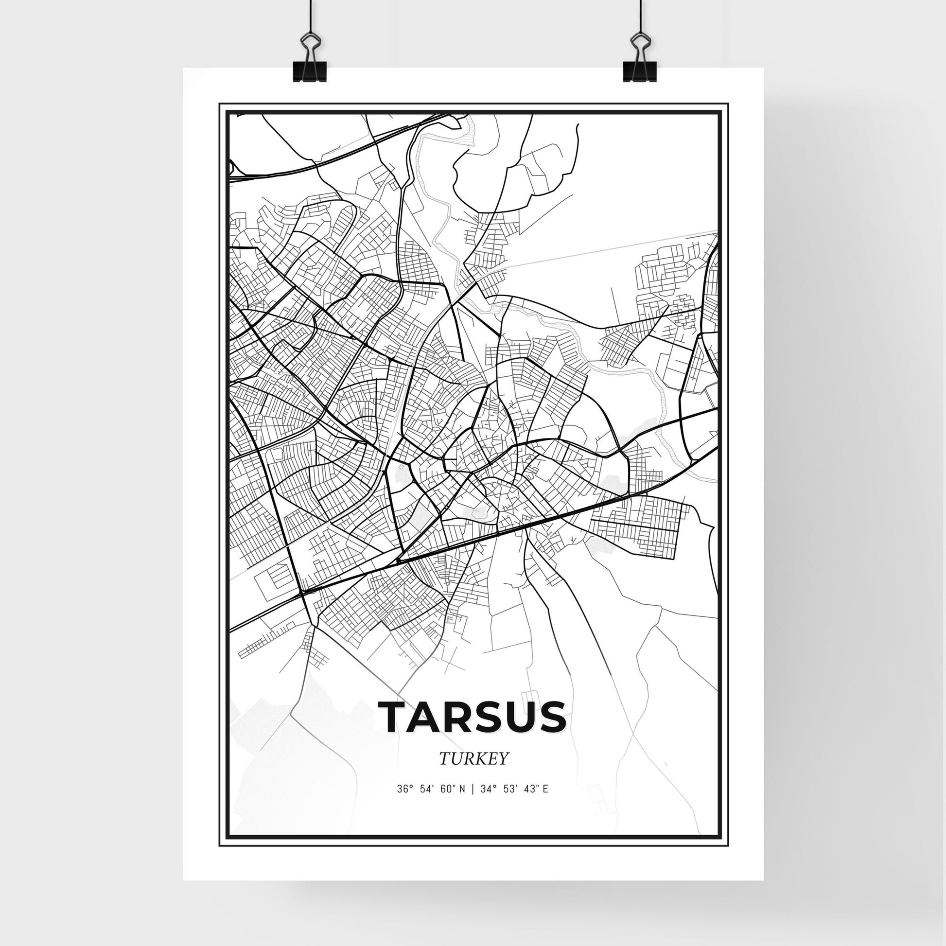 Tarsus Turkey - Premium City Map Poster