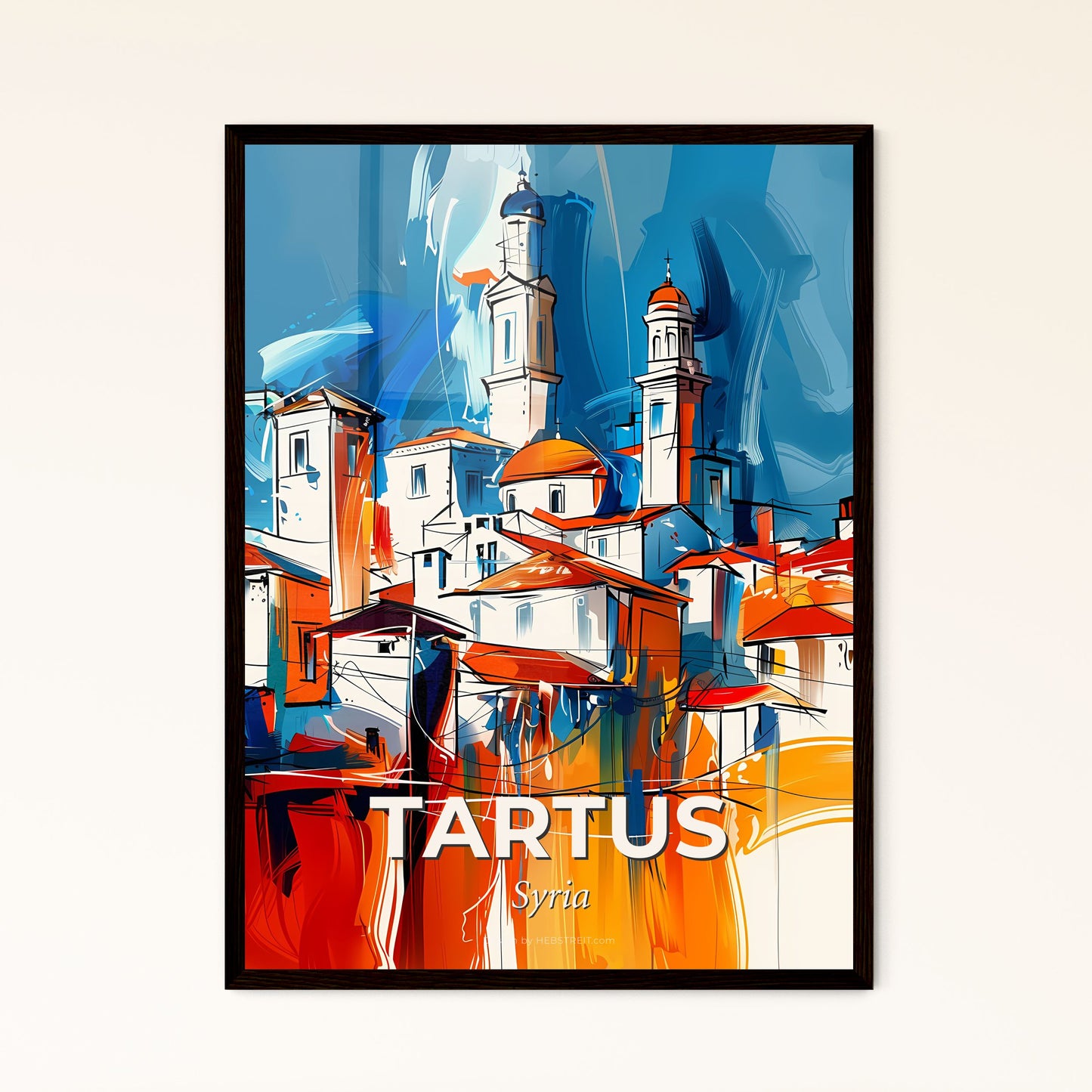 Vibrant Tartus, Syria - A Painting Of A City