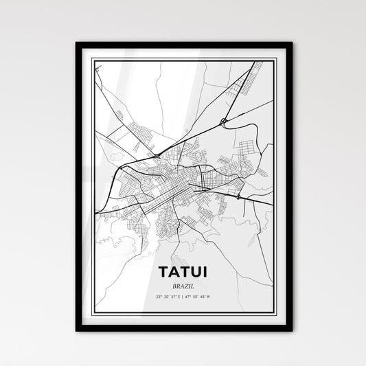 Tatui Brazil - Scandinavian Style City Map for Modern Home Decor