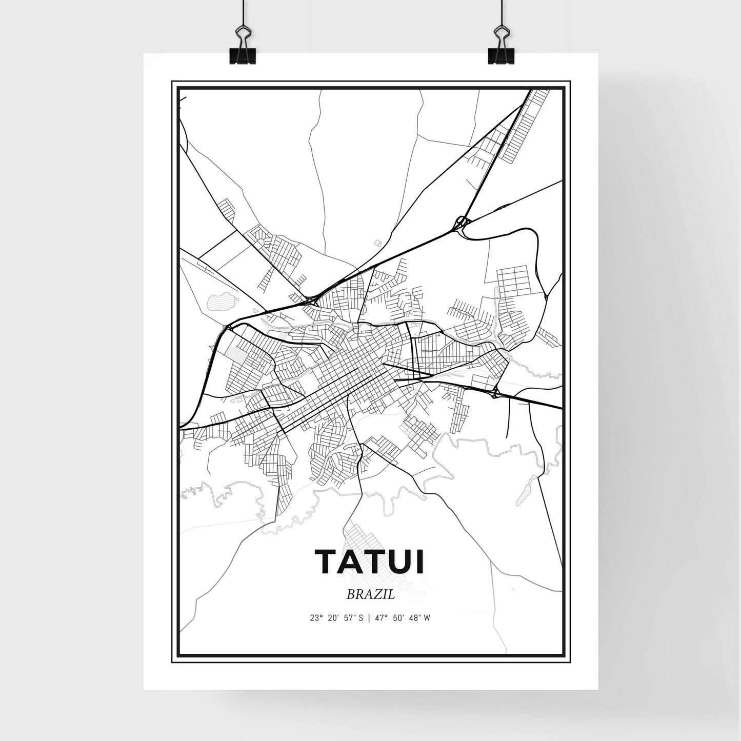 Tatui Brazil - Premium City Map Poster