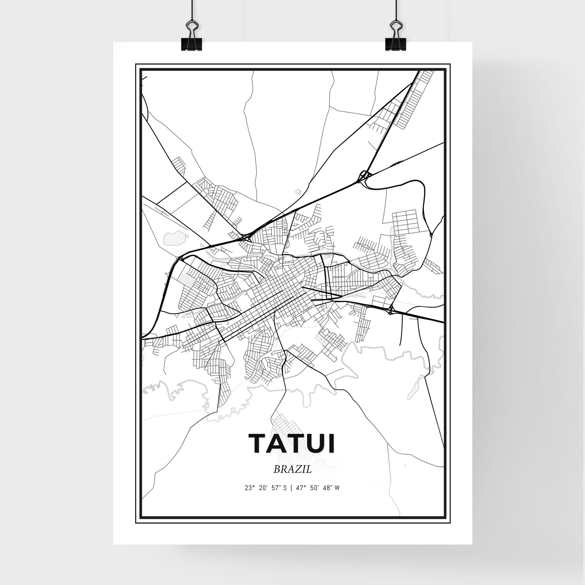 Tatui Brazil - Premium City Map Poster