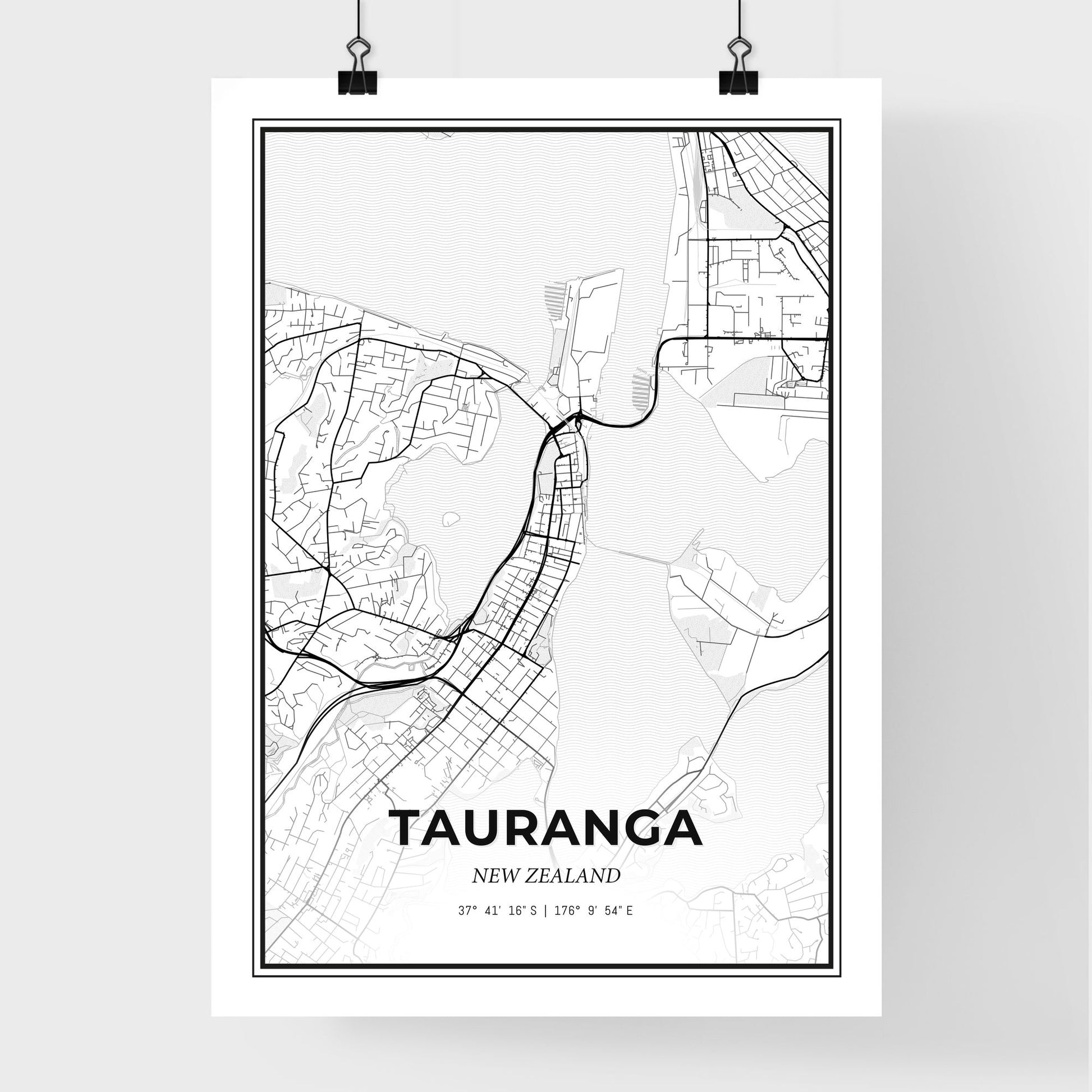 Tauranga New Zealand - Premium City Map Poster