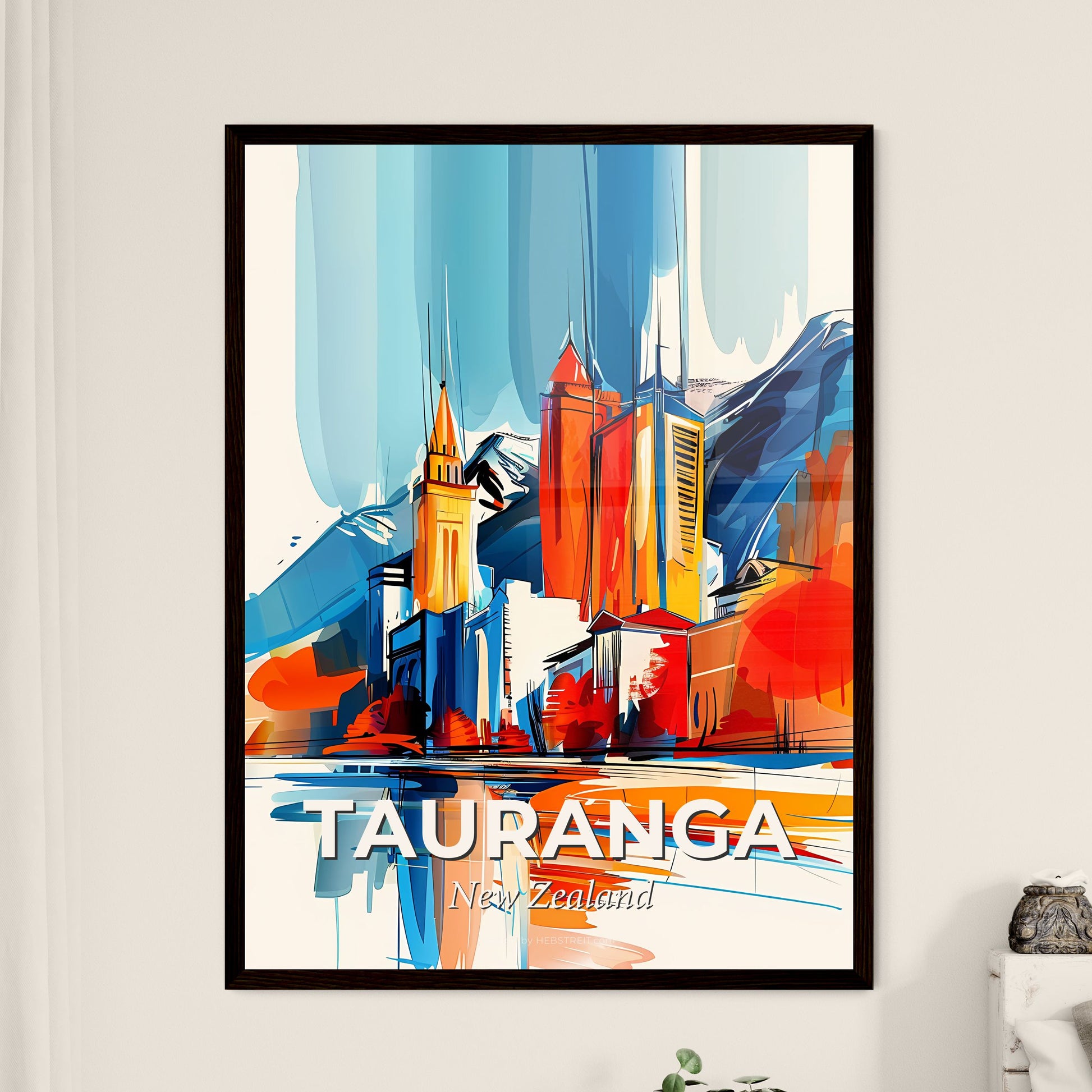 Vibrant Tauranga, New Zealand - A Painting Of A City