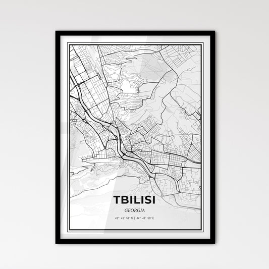 Tbilisi Georgia - Scandinavian Style City Map for Modern Home Decor