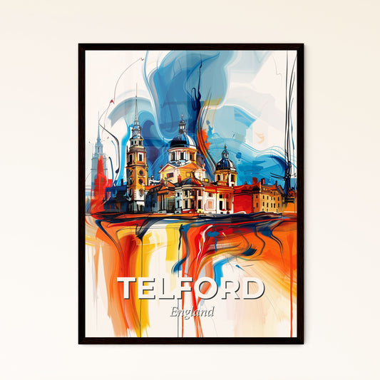 Vibrant Telford, England - A Painting Of A Building