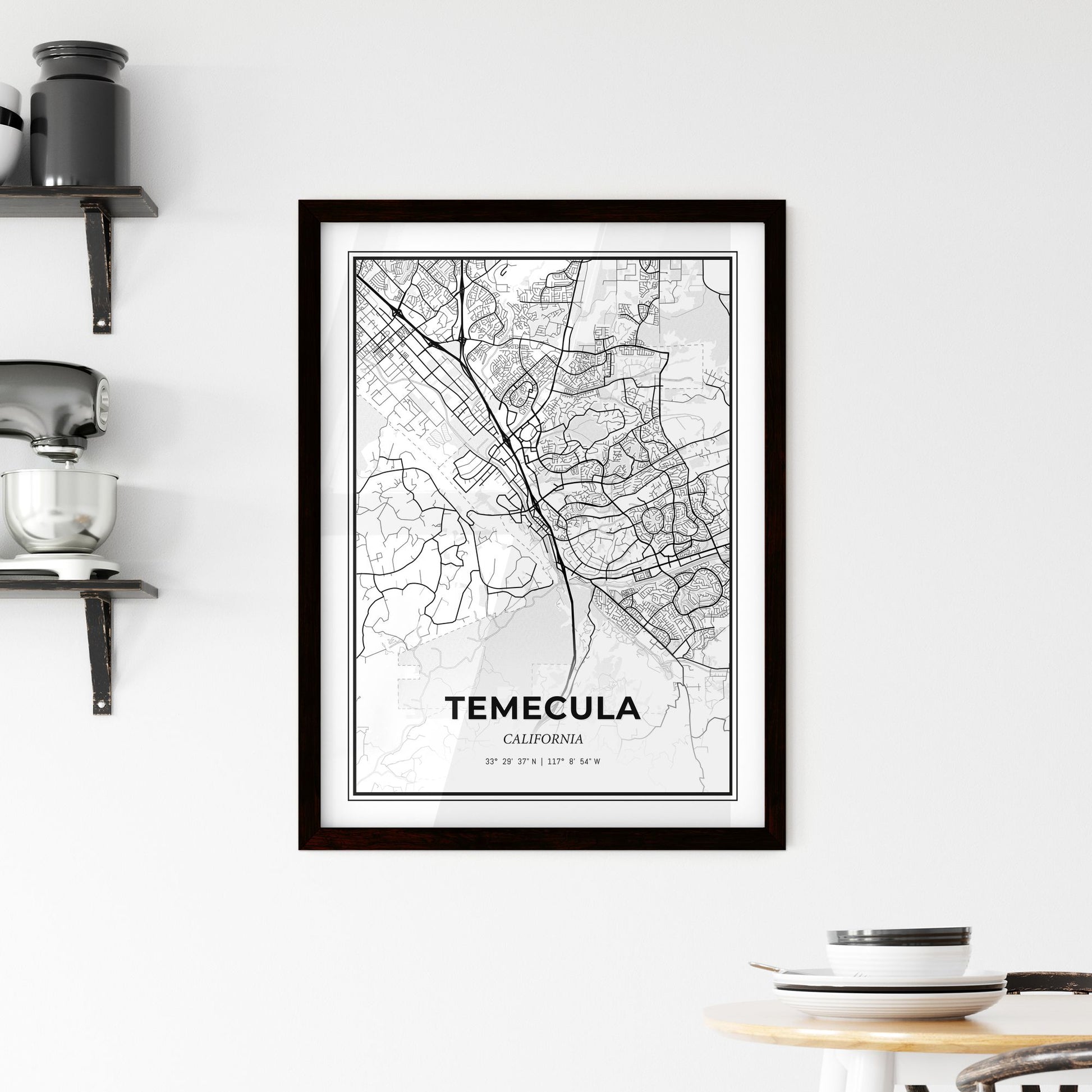 Temecula California - Minimal City Map