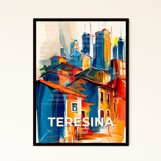 Vibrant Teresina, Brazil - A Painting Of Buildings And Towers