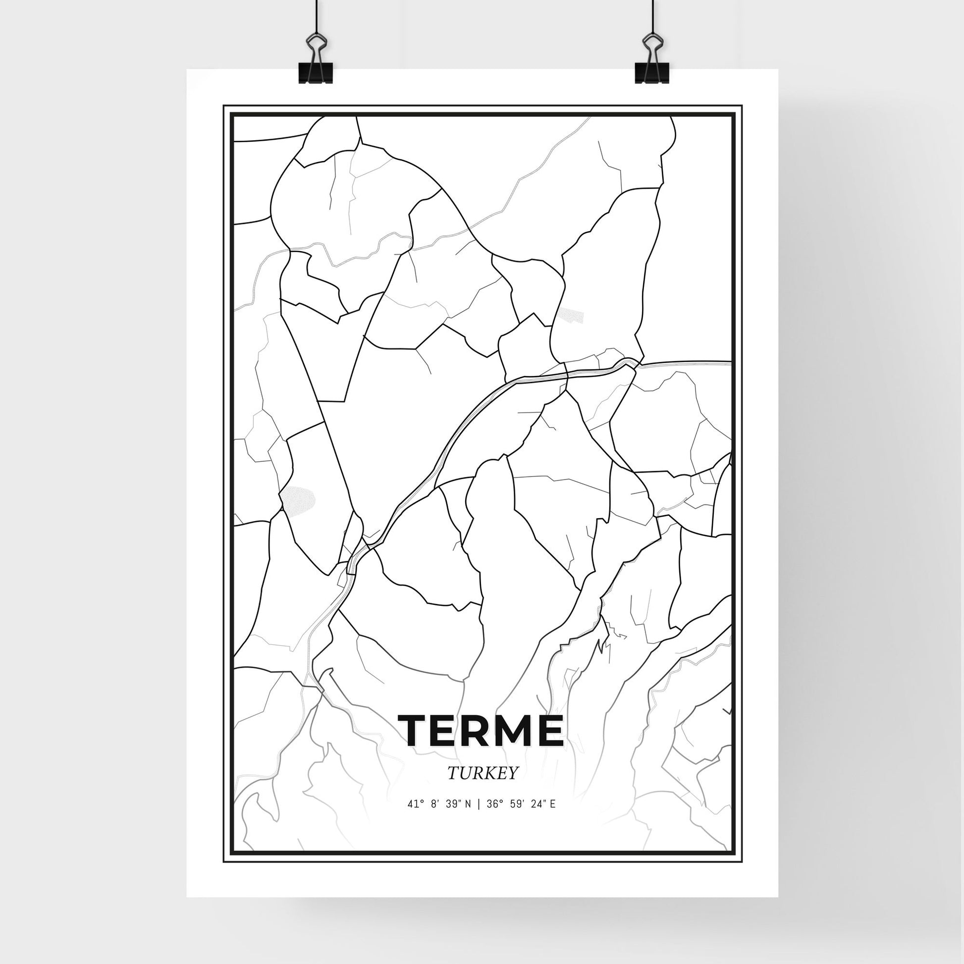 Terme Turkey - Premium City Map Poster