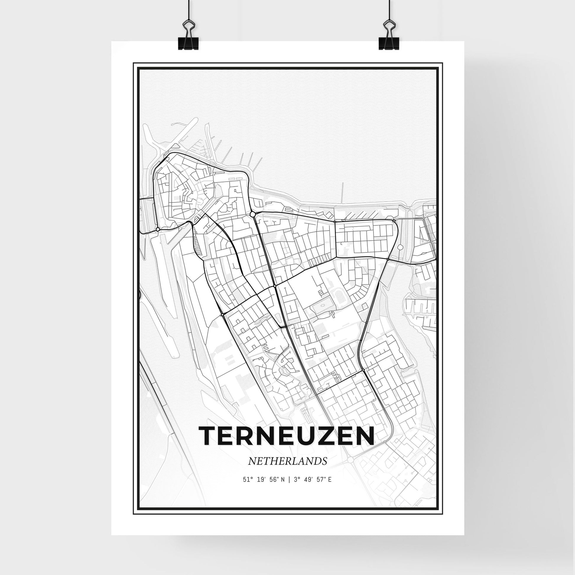  Terneuzen Netherlands - Premium City Map Poster