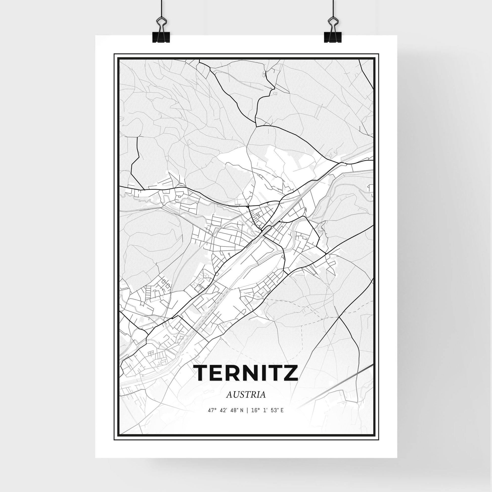 Ternitz Austria - Premium City Map Poster