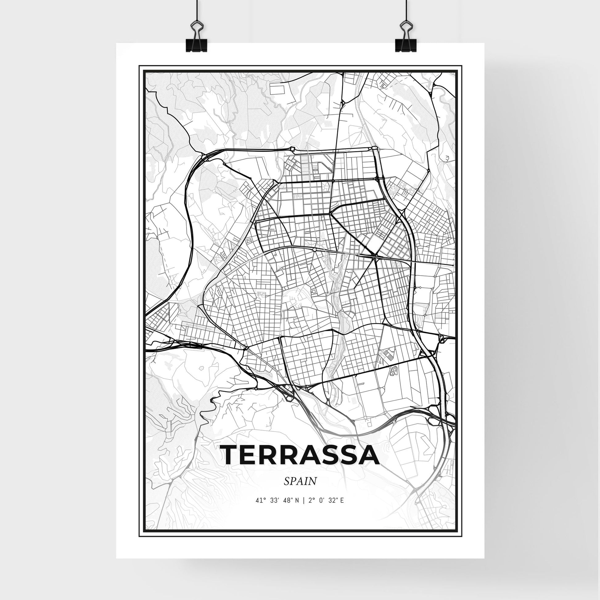 Terrassa Spain - Premium City Map Poster