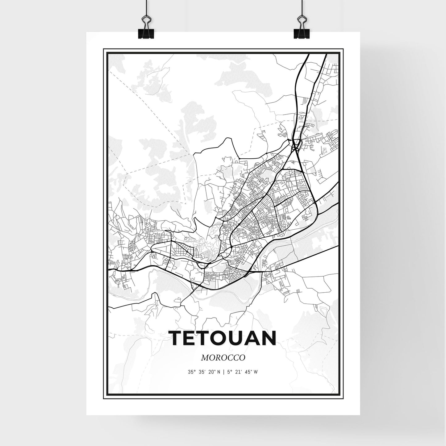 Tetouan Morocco - Premium City Map Poster