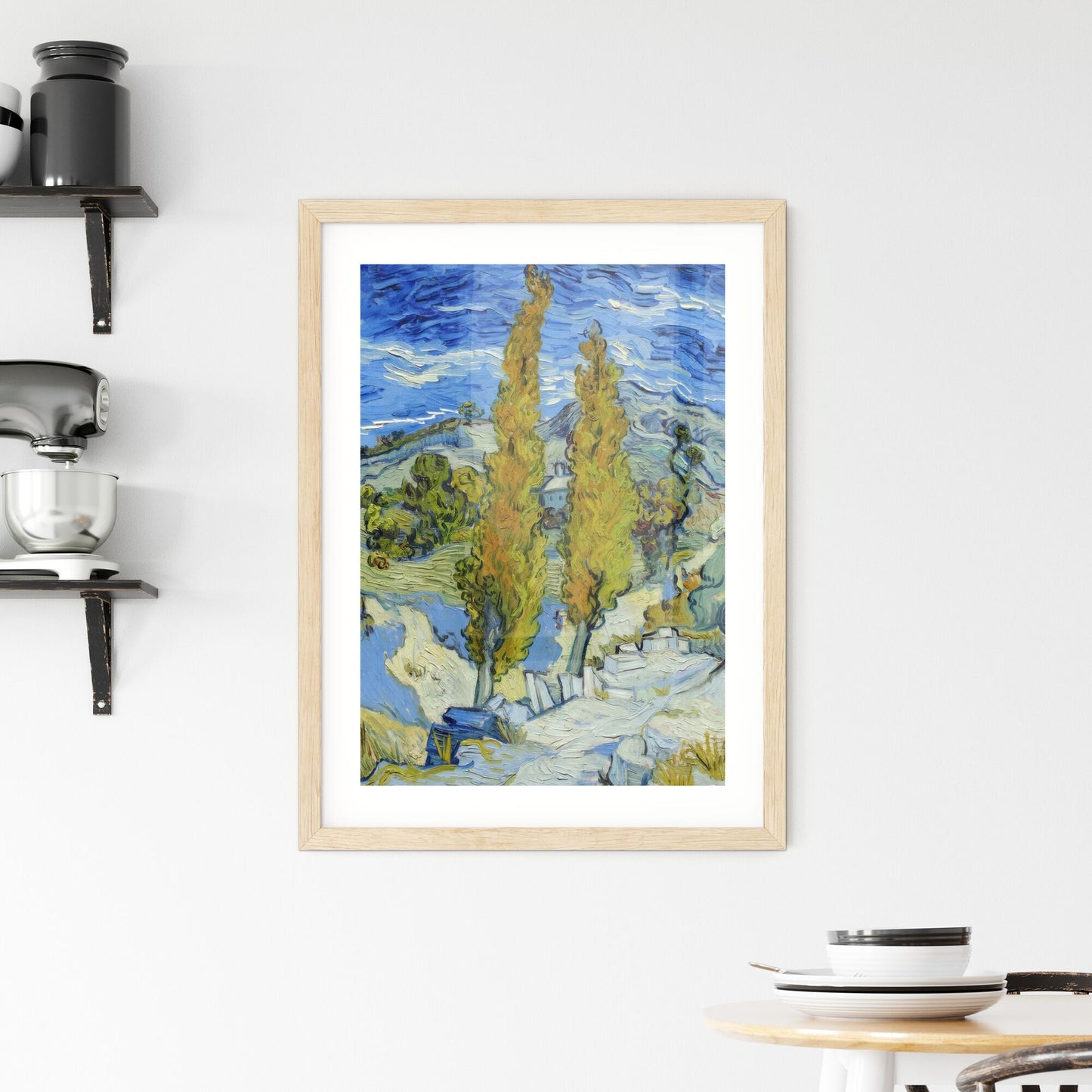 Framed Print of The Poplars at Saint-Rémy by Vincent van Gogh