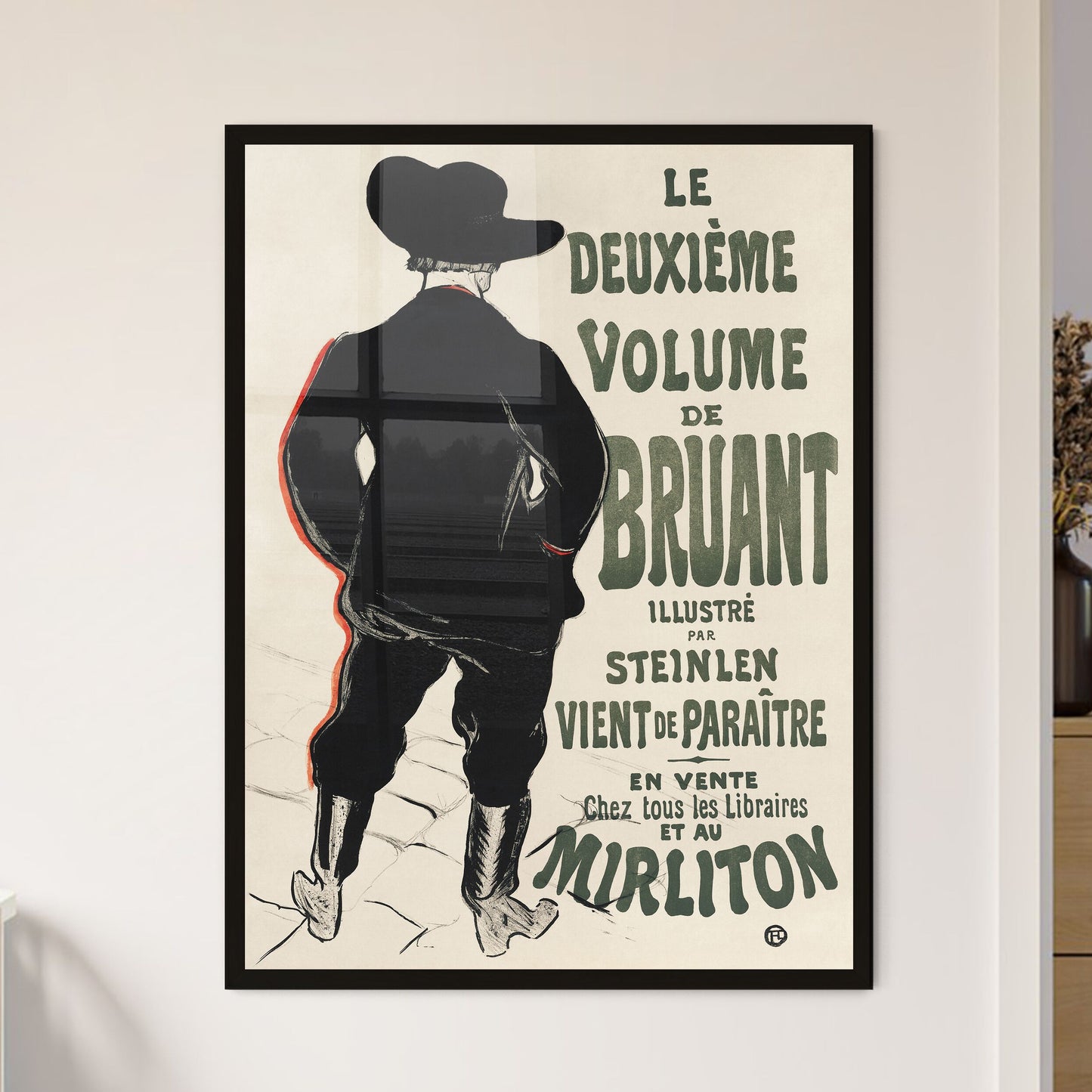 The Second Volume by Bruant - Henri de Toulouse-Lautrec Framed Art Print