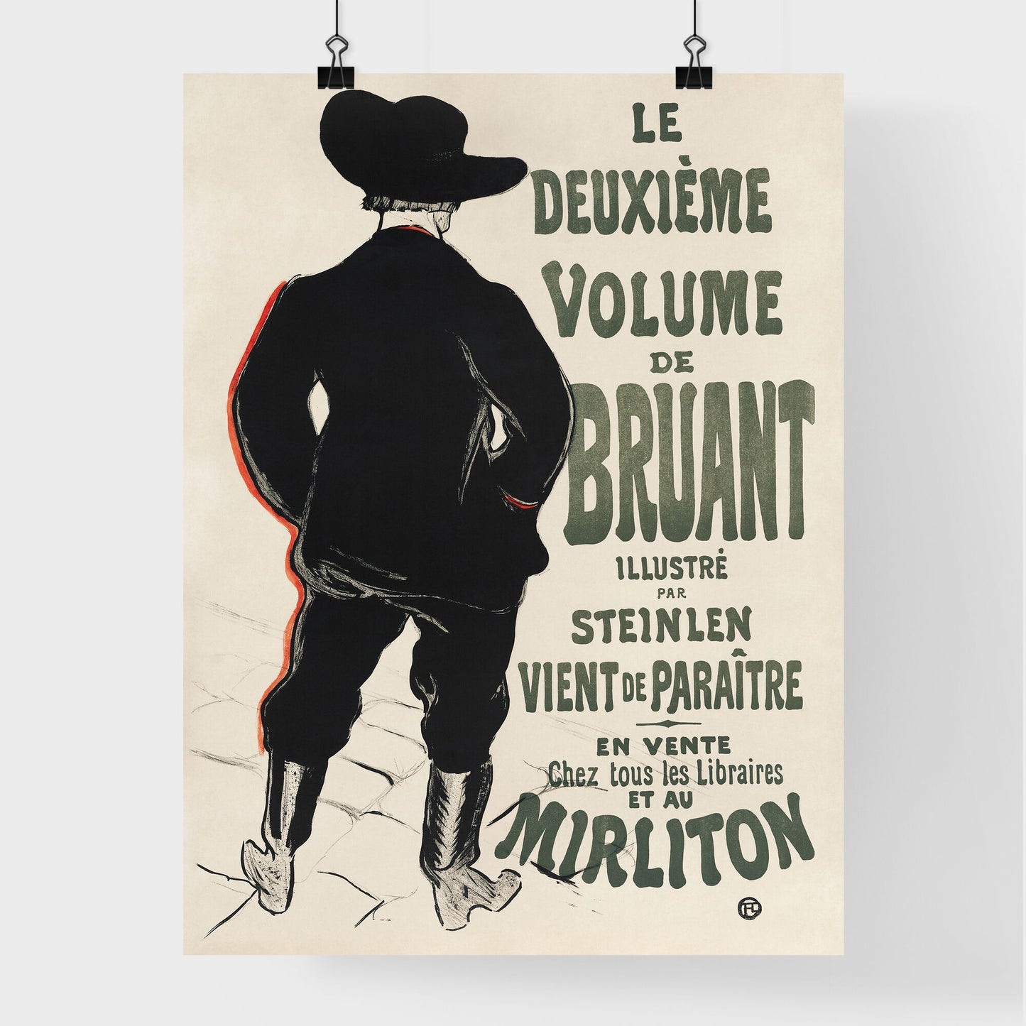 The Second Volume by Bruant - Henri de Toulouse-Lautrec Poster