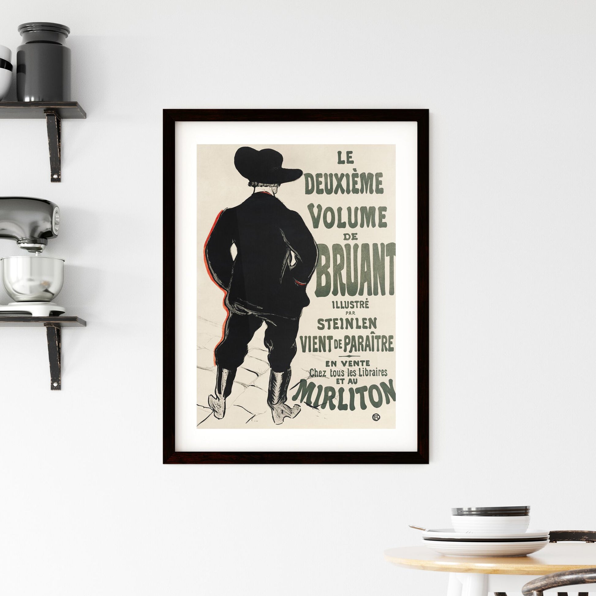 Framed Print of The Second Volume by Bruant - Henri de Toulouse-Lautrec