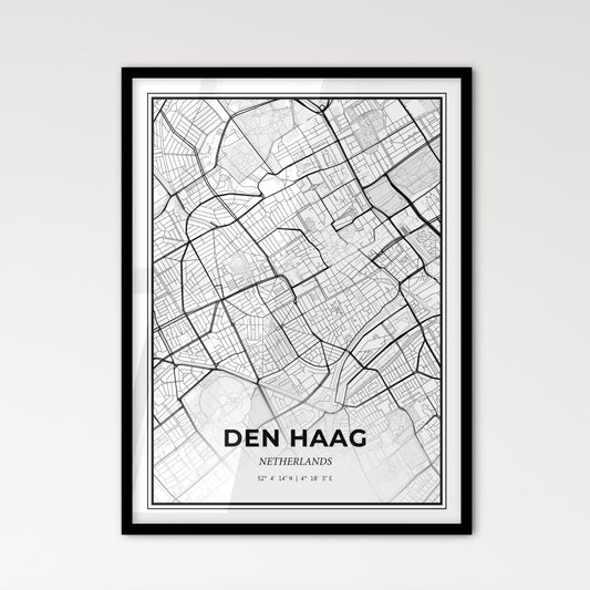  The Hague Netherlands - Scandinavian Style City Map for Modern Home Decor