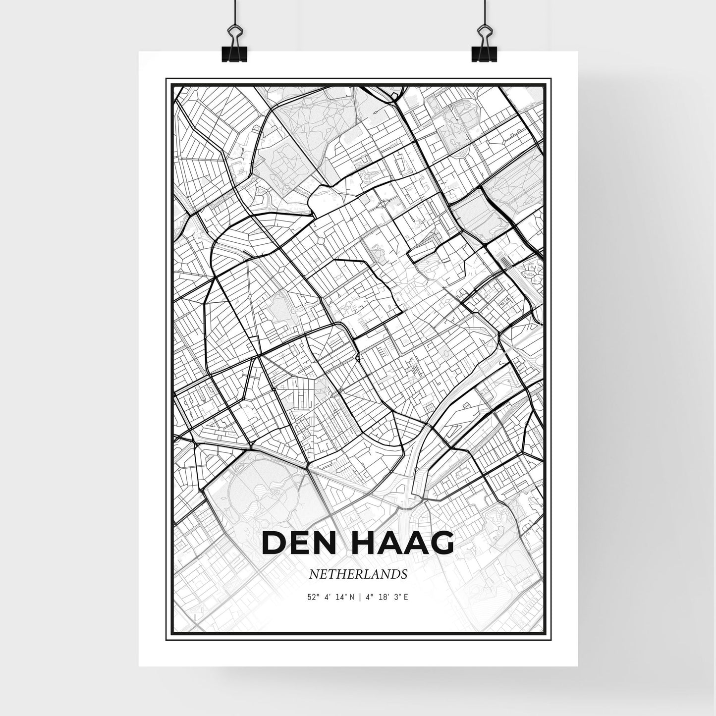  The Hague Netherlands - Premium City Map Poster