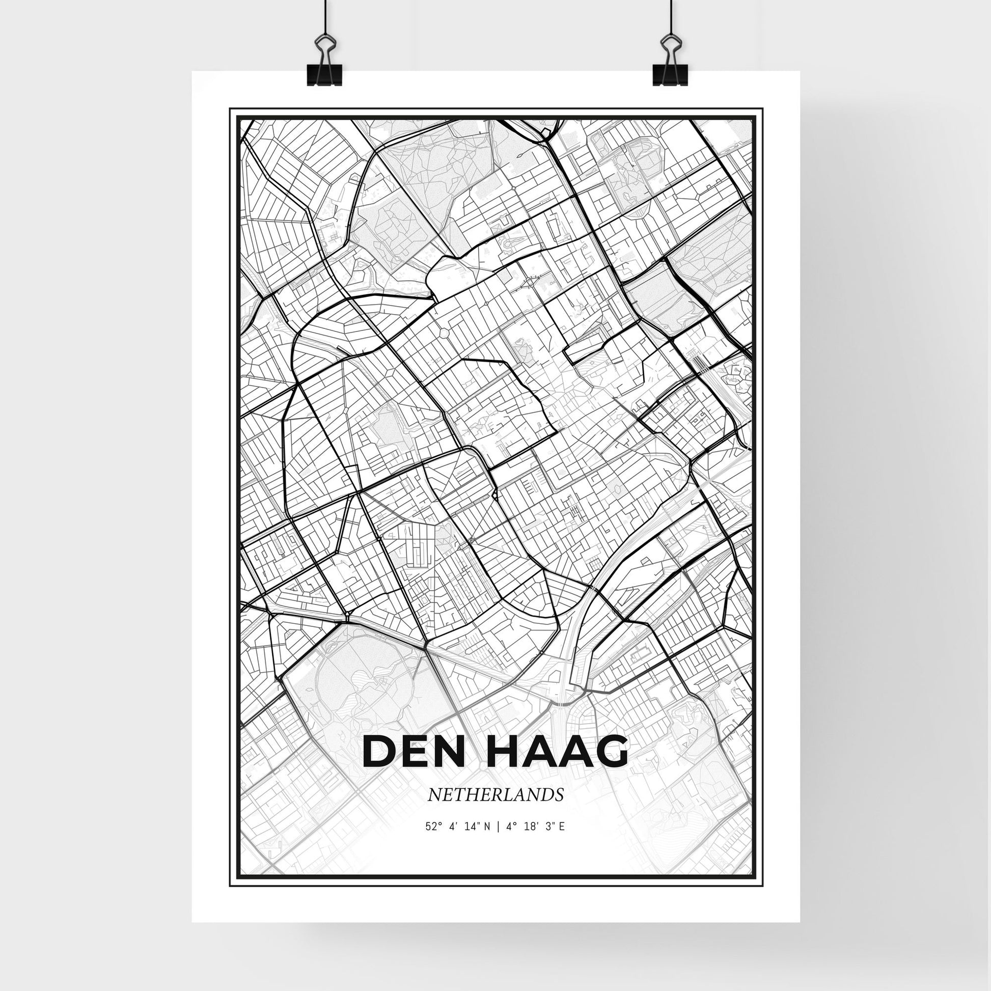  The Hague Netherlands - Premium City Map Poster