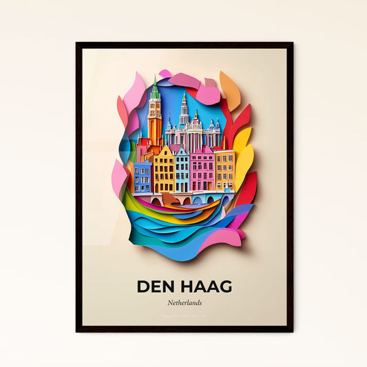 Vivid The Hague, Netherlands - a paper cut of a city with a bridge